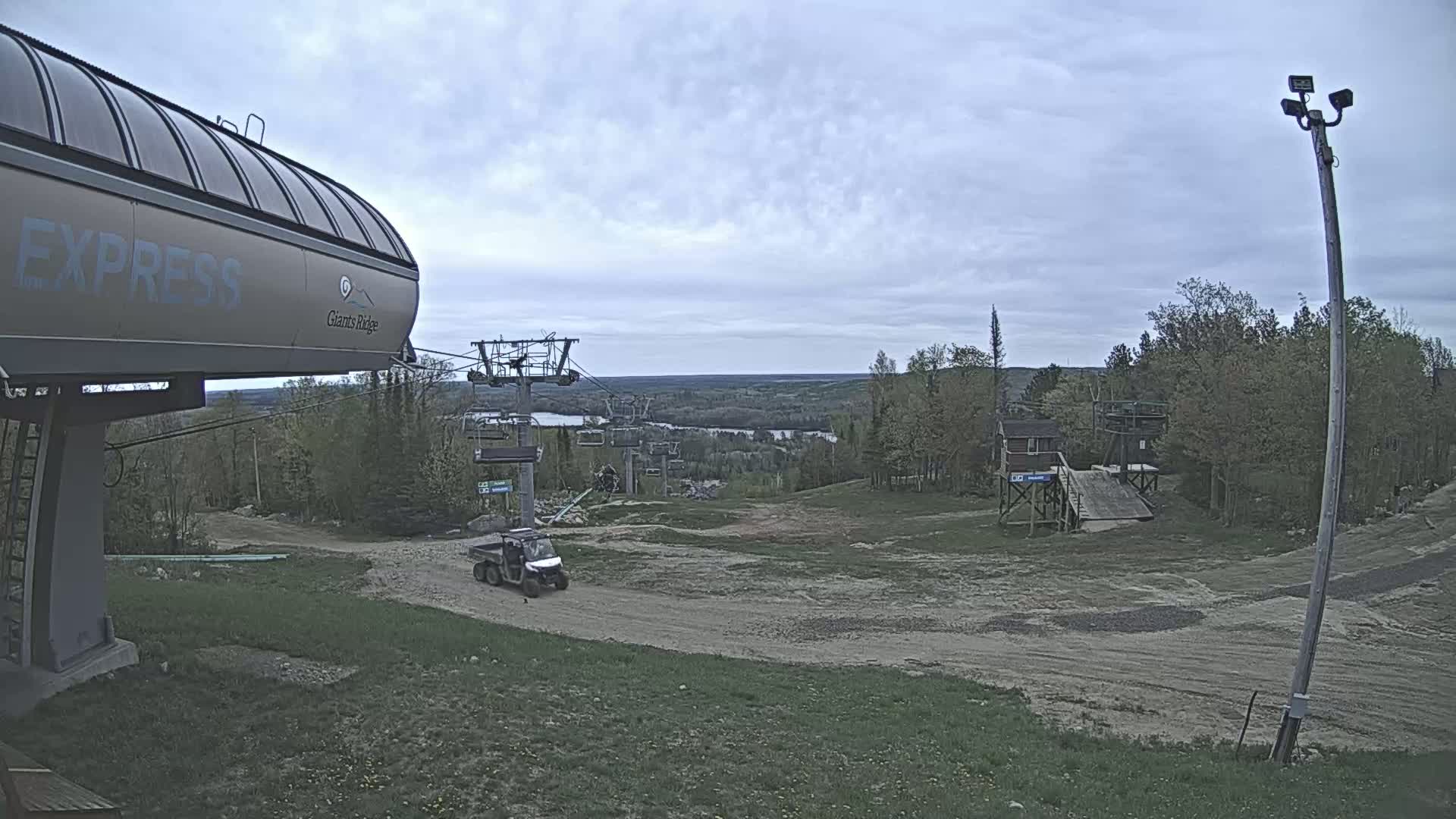 Sabin Lake & Wynee Lake View  from Giants Ridge Cable Car Live Cam - Biwabik, Saint Louis,Minnesota, USA