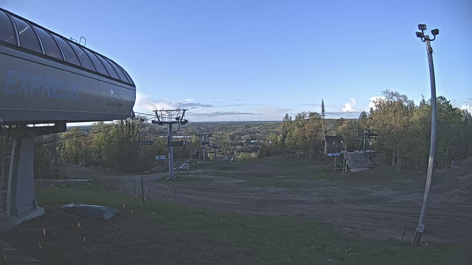 Sabin Lake & Wynee Lake View  from Giants Ridge Cable Car Live Cam - Biwabik, Saint Louis,Minnesota, USA
