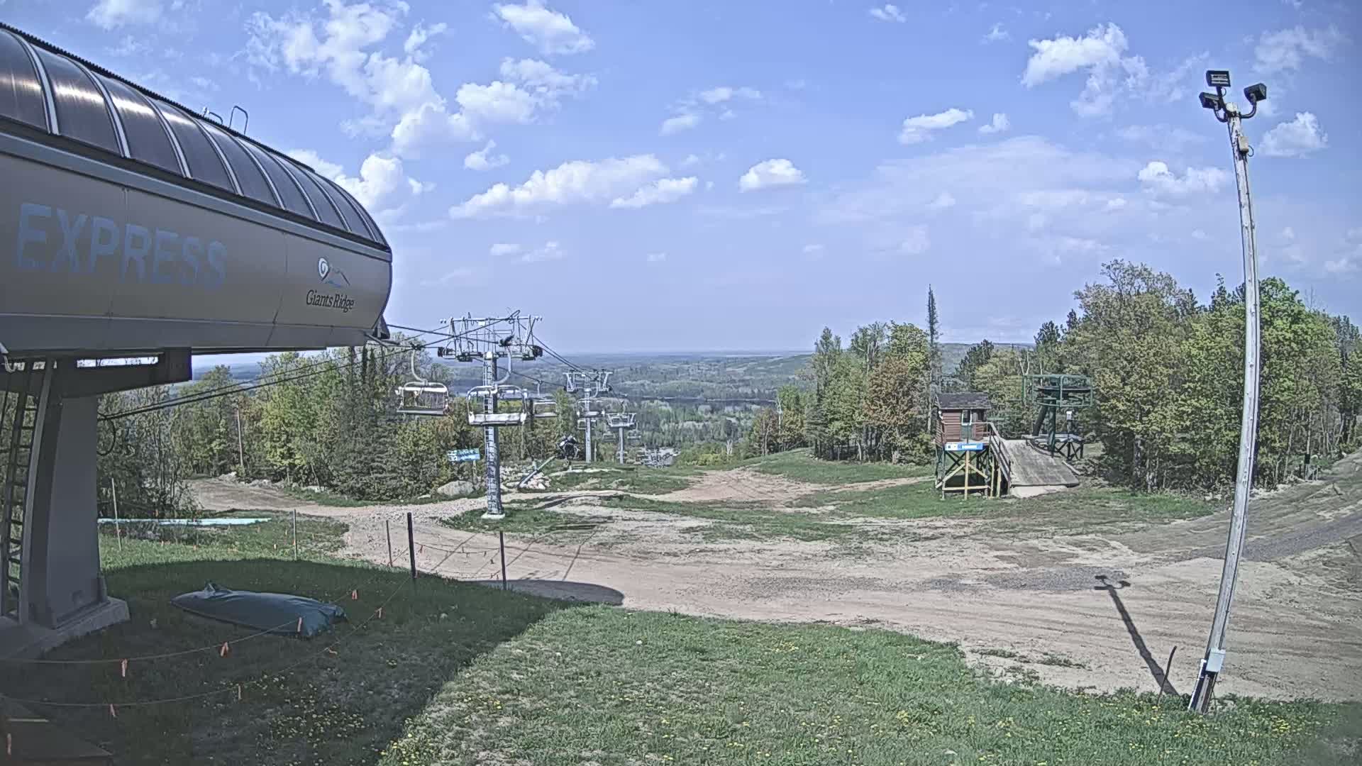 Sabin Lake & Wynee Lake View  from Giants Ridge Cable Car Live Cam - Biwabik, Saint Louis,Minnesota, USA