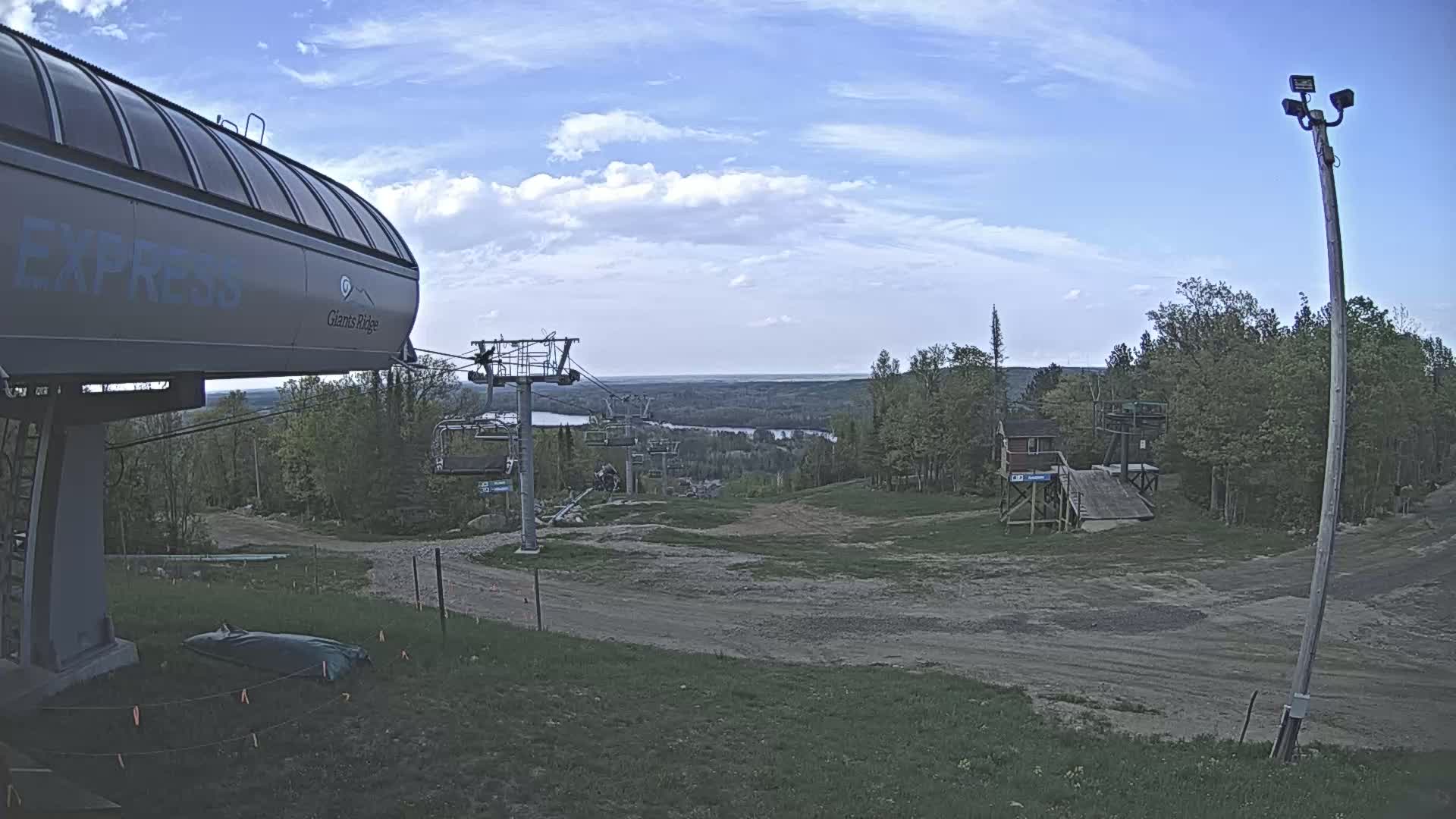 Sabin Lake & Wynee Lake View  from Giants Ridge Cable Car Live Cam - Biwabik, Saint Louis,Minnesota, USA