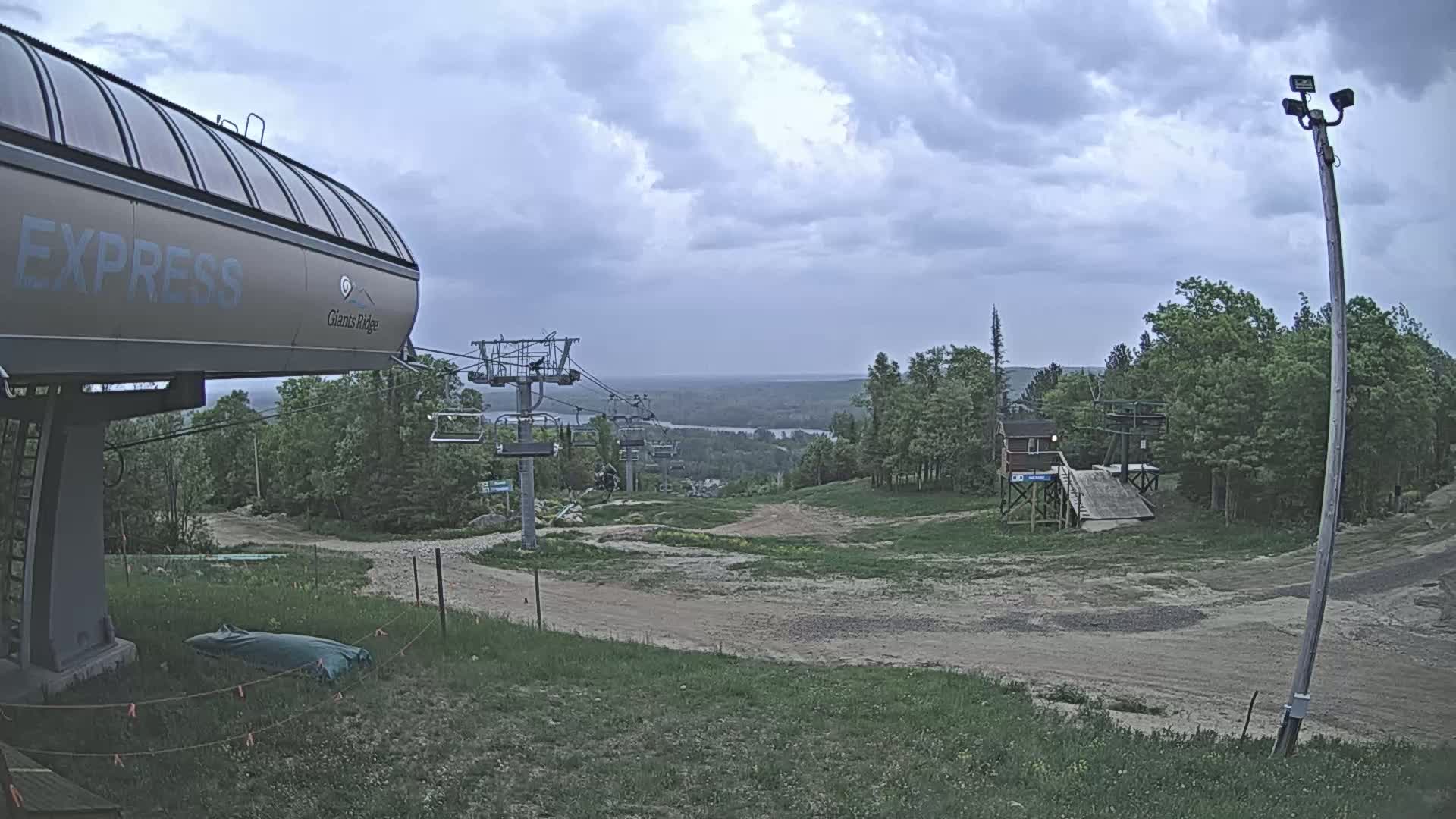 Sabin Lake & Wynee Lake View  from Giants Ridge Cable Car Live Cam - Biwabik, Saint Louis,Minnesota, USA