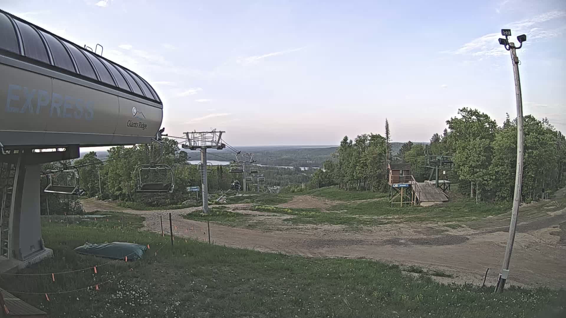 Sabin Lake & Wynee Lake View  from Giants Ridge Cable Car Live Cam - Biwabik, Saint Louis,Minnesota, USA