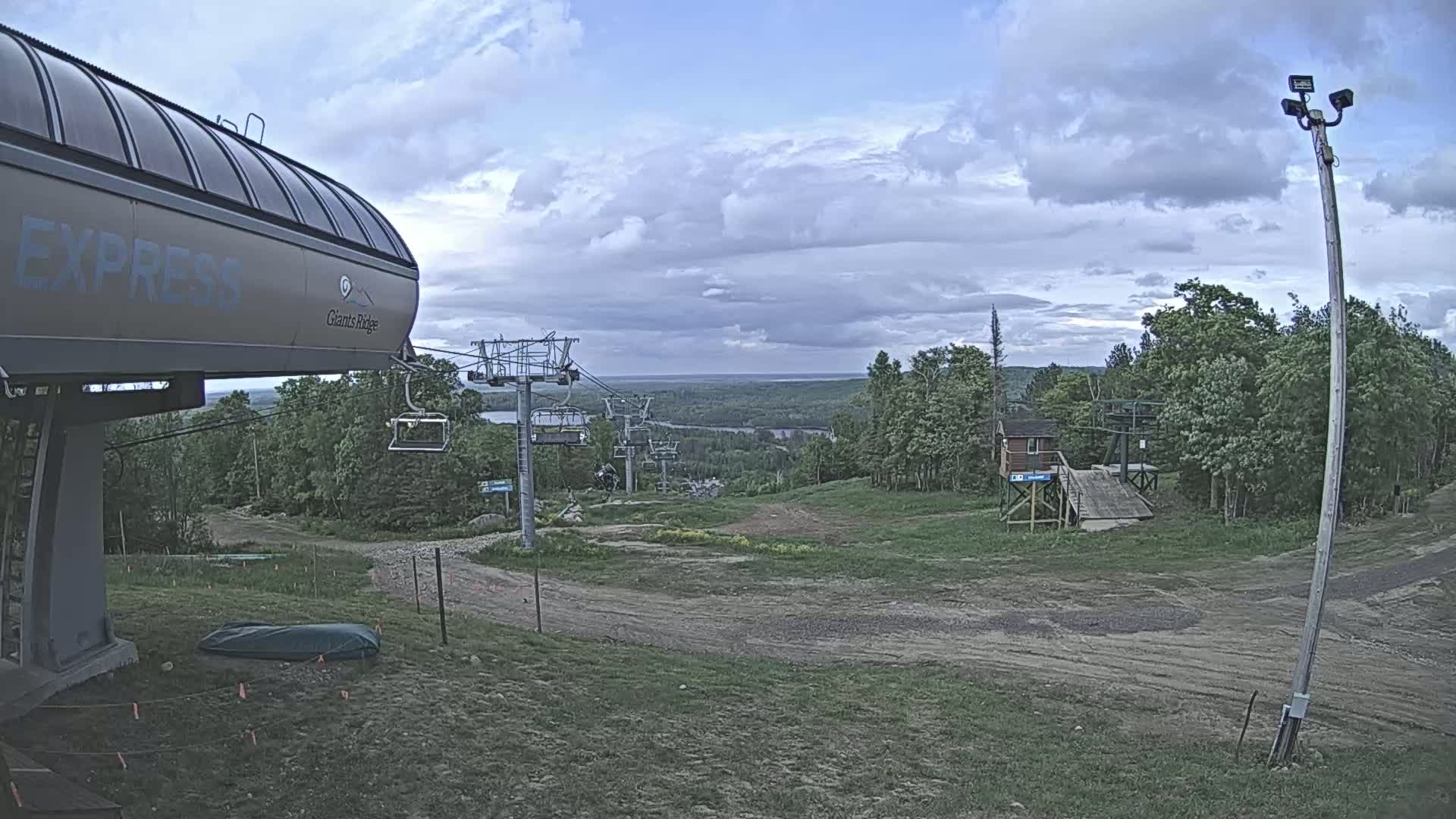 Sabin Lake & Wynee Lake View  from Giants Ridge Cable Car Live Cam - Biwabik, Saint Louis,Minnesota, USA