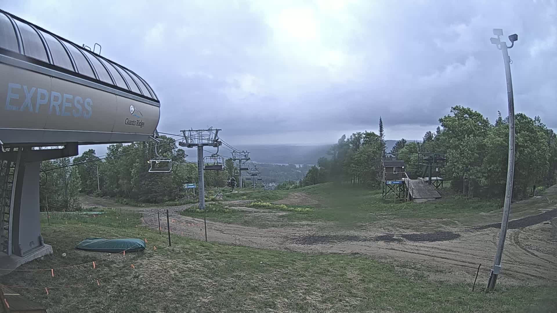 Sabin Lake & Wynee Lake View  from Giants Ridge Cable Car Live Cam - Biwabik, Saint Louis,Minnesota, USA