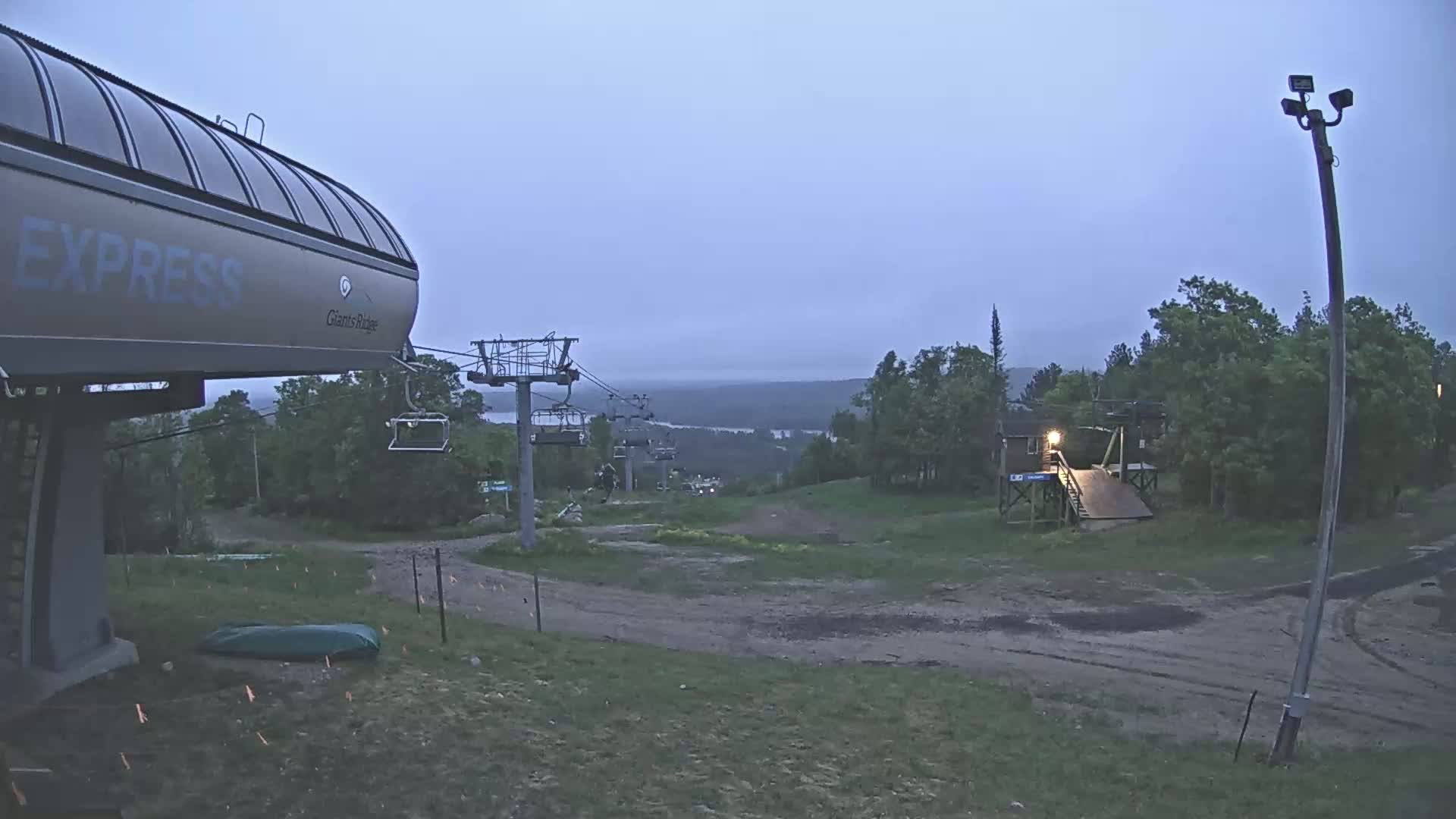 Sabin Lake & Wynee Lake View  from Giants Ridge Cable Car Live Cam - Biwabik, Saint Louis,Minnesota, USA