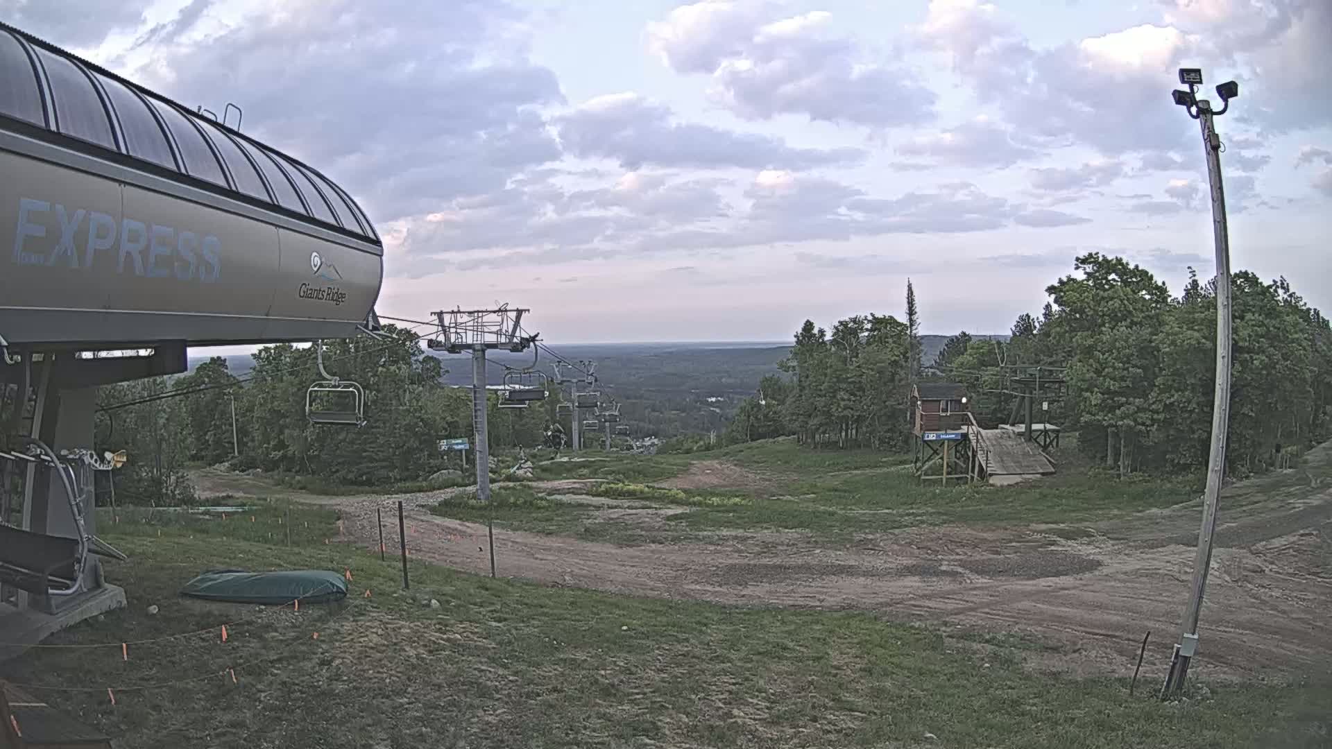 Sabin Lake & Wynee Lake View  from Giants Ridge Cable Car Live Cam - Biwabik, Saint Louis,Minnesota, USA
