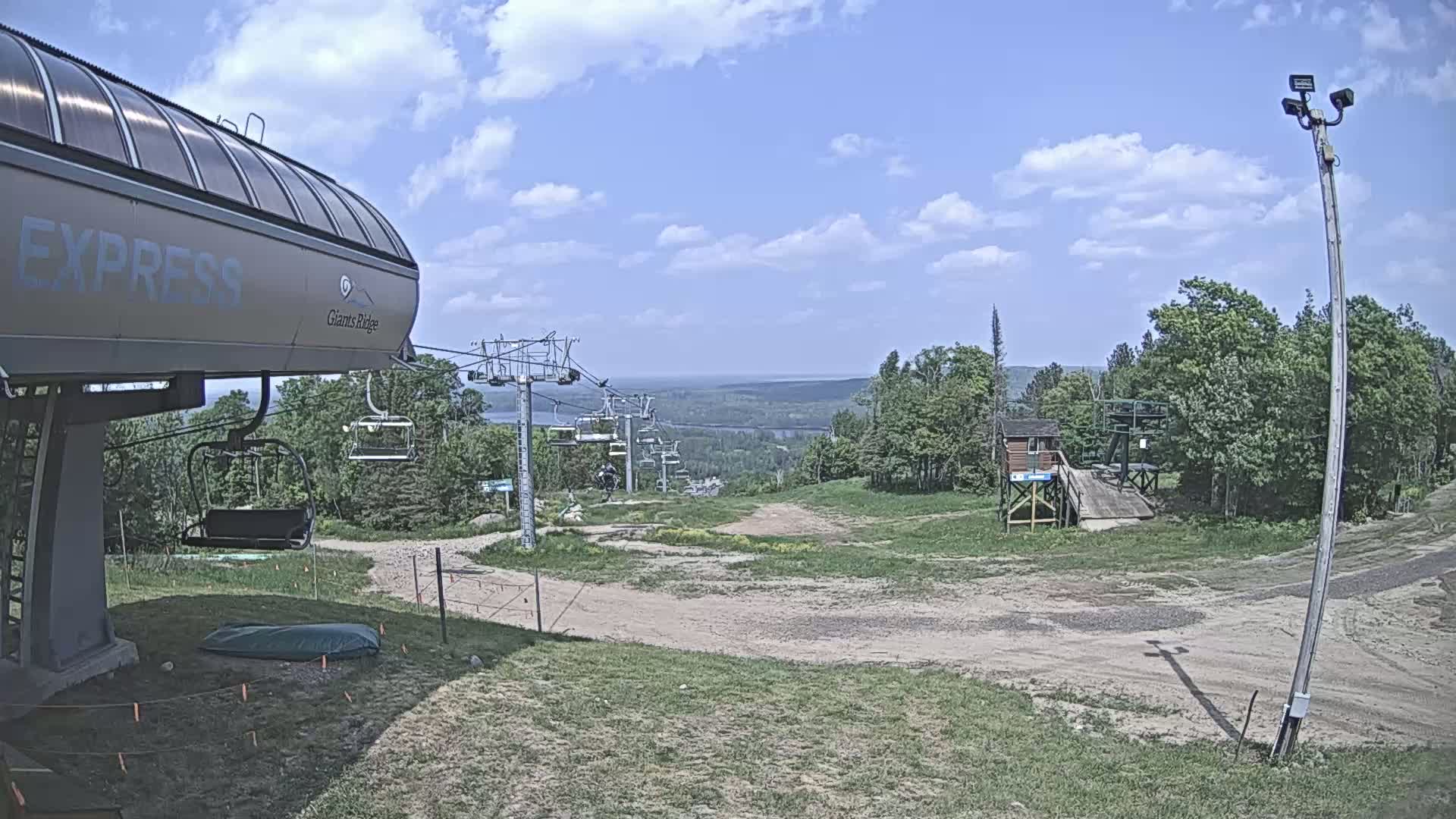 Sabin Lake & Wynee Lake View  from Giants Ridge Cable Car Live Cam - Biwabik, Saint Louis,Minnesota, USA