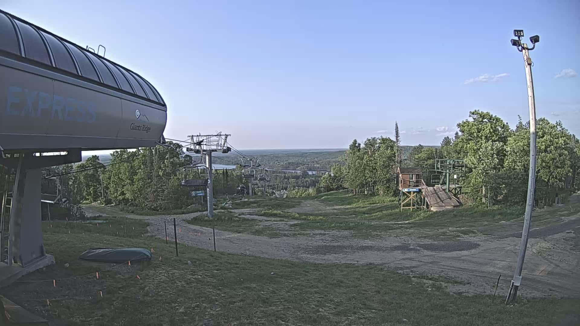 Sabin Lake & Wynee Lake View  from Giants Ridge Cable Car Live Cam - Biwabik, Saint Louis,Minnesota, USA