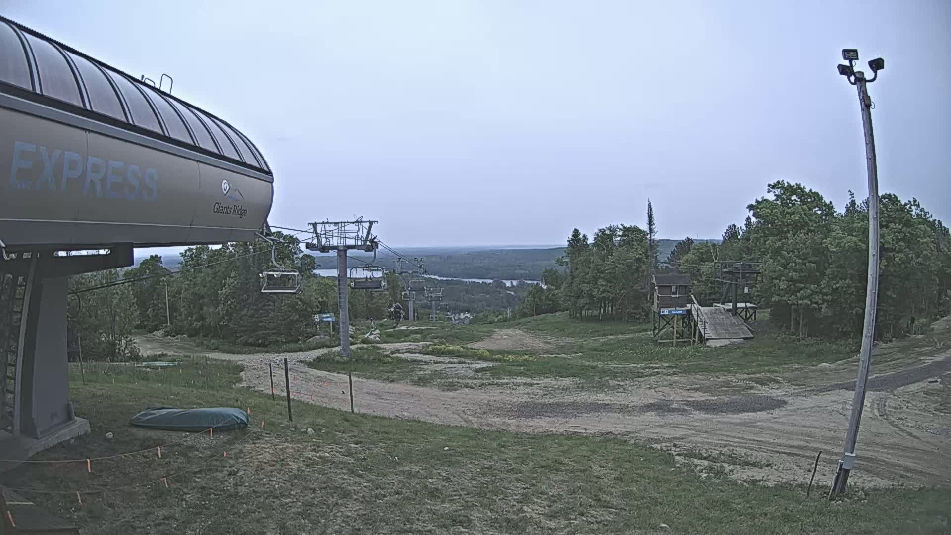Sabin Lake & Wynee Lake View  from Giants Ridge Cable Car Live Cam - Biwabik, Saint Louis,Minnesota, USA