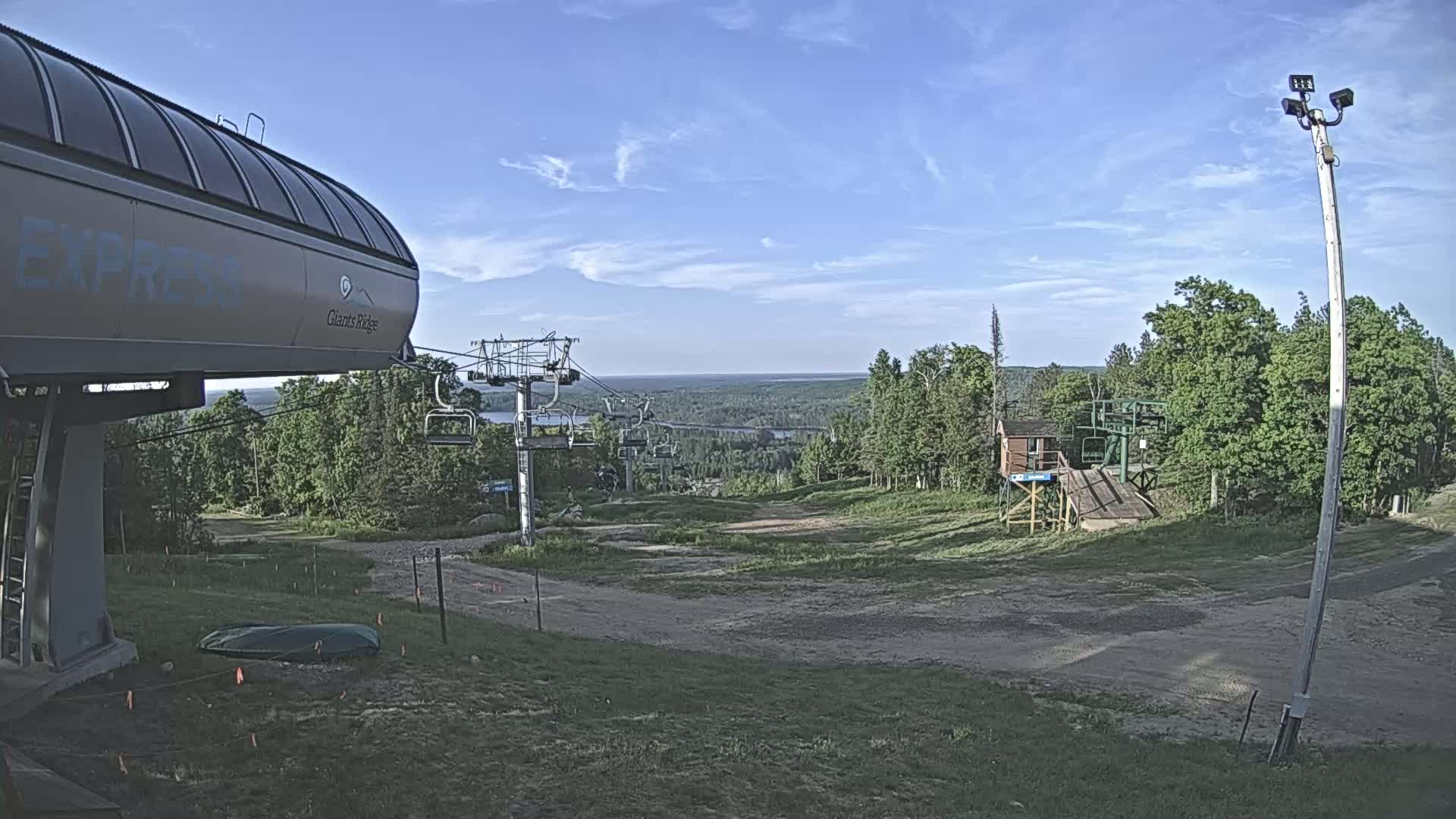 Sabin Lake & Wynee Lake View  from Giants Ridge Cable Car Live Cam - Biwabik, Saint Louis,Minnesota, USA