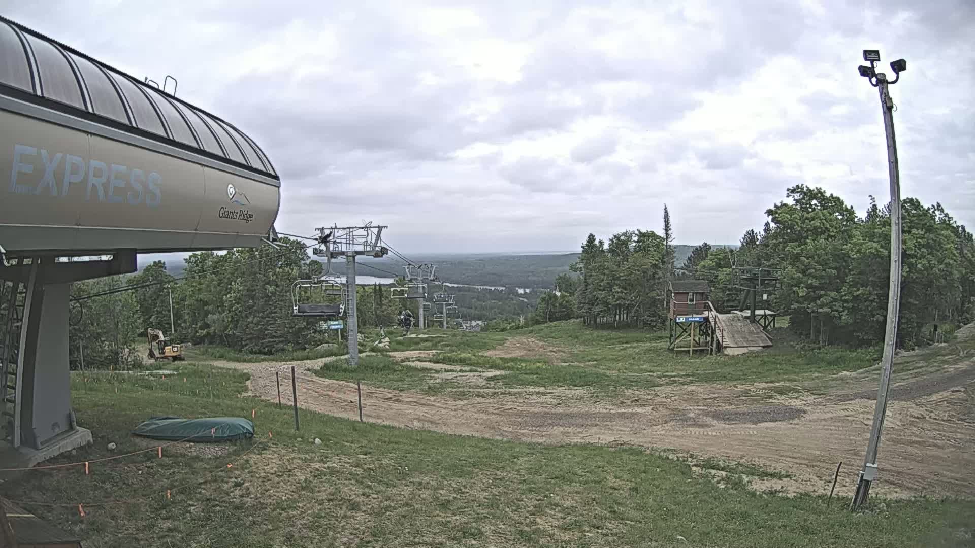 Sabin Lake & Wynee Lake View  from Giants Ridge Cable Car Live Cam - Biwabik, Saint Louis,Minnesota, USA