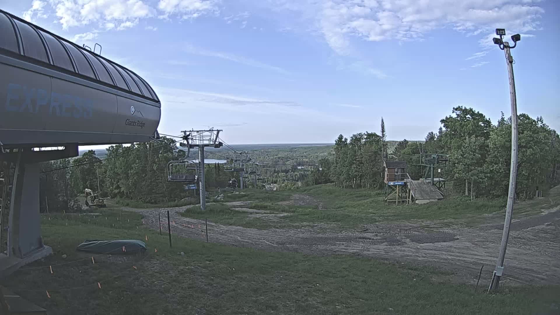 Sabin Lake & Wynee Lake View  from Giants Ridge Cable Car Live Cam - Biwabik, Saint Louis,Minnesota, USA