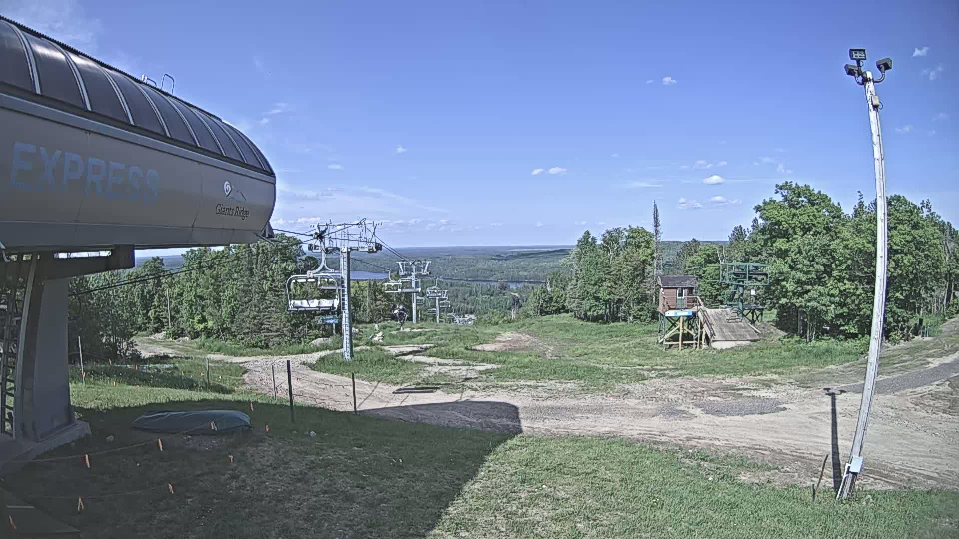 Sabin Lake & Wynee Lake View  from Giants Ridge Cable Car Live Cam - Biwabik, Saint Louis,Minnesota, USA