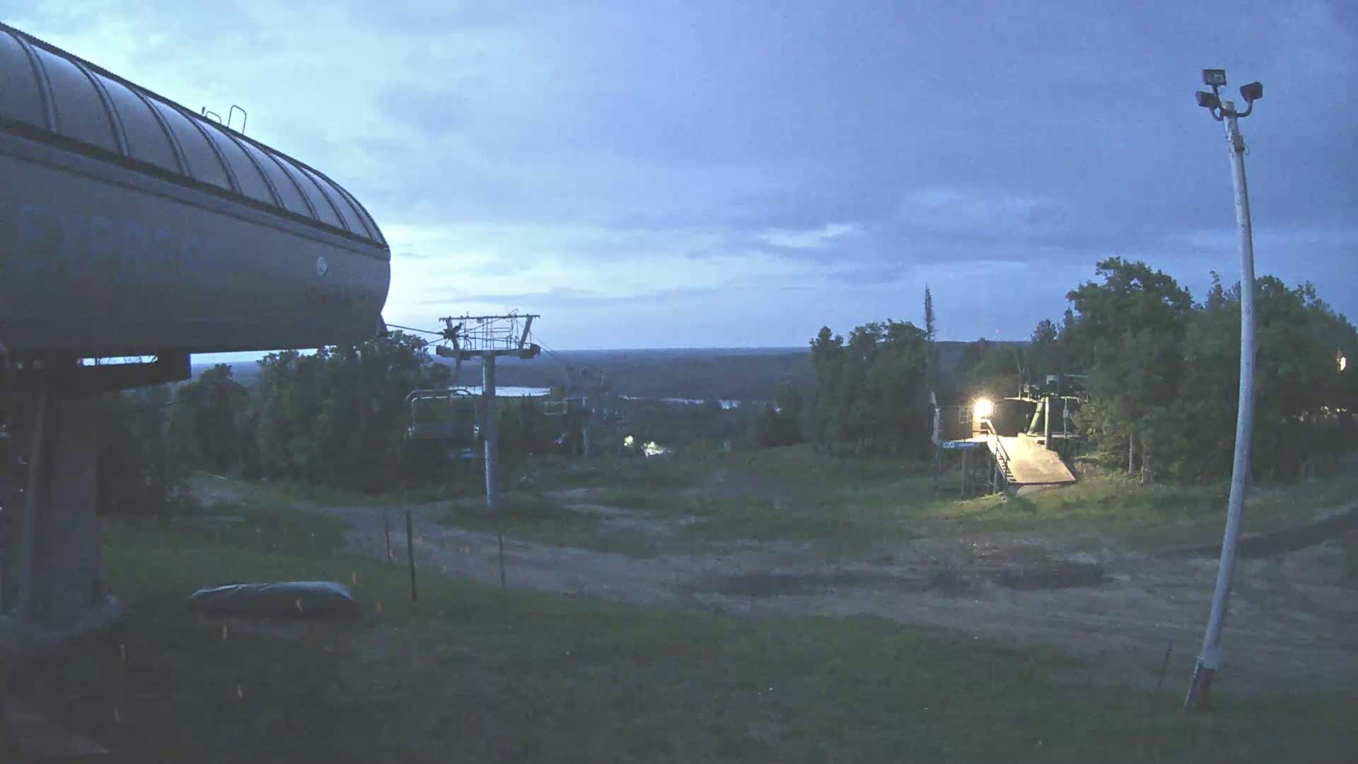Sabin Lake & Wynee Lake View  from Giants Ridge Cable Car Live Cam - Biwabik, Saint Louis,Minnesota, USA