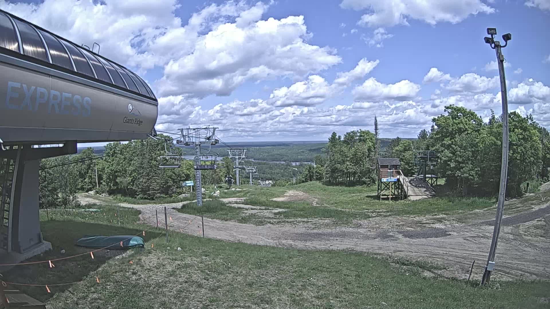 Sabin Lake & Wynee Lake View  from Giants Ridge Cable Car Live Cam - Biwabik, Saint Louis,Minnesota, USA