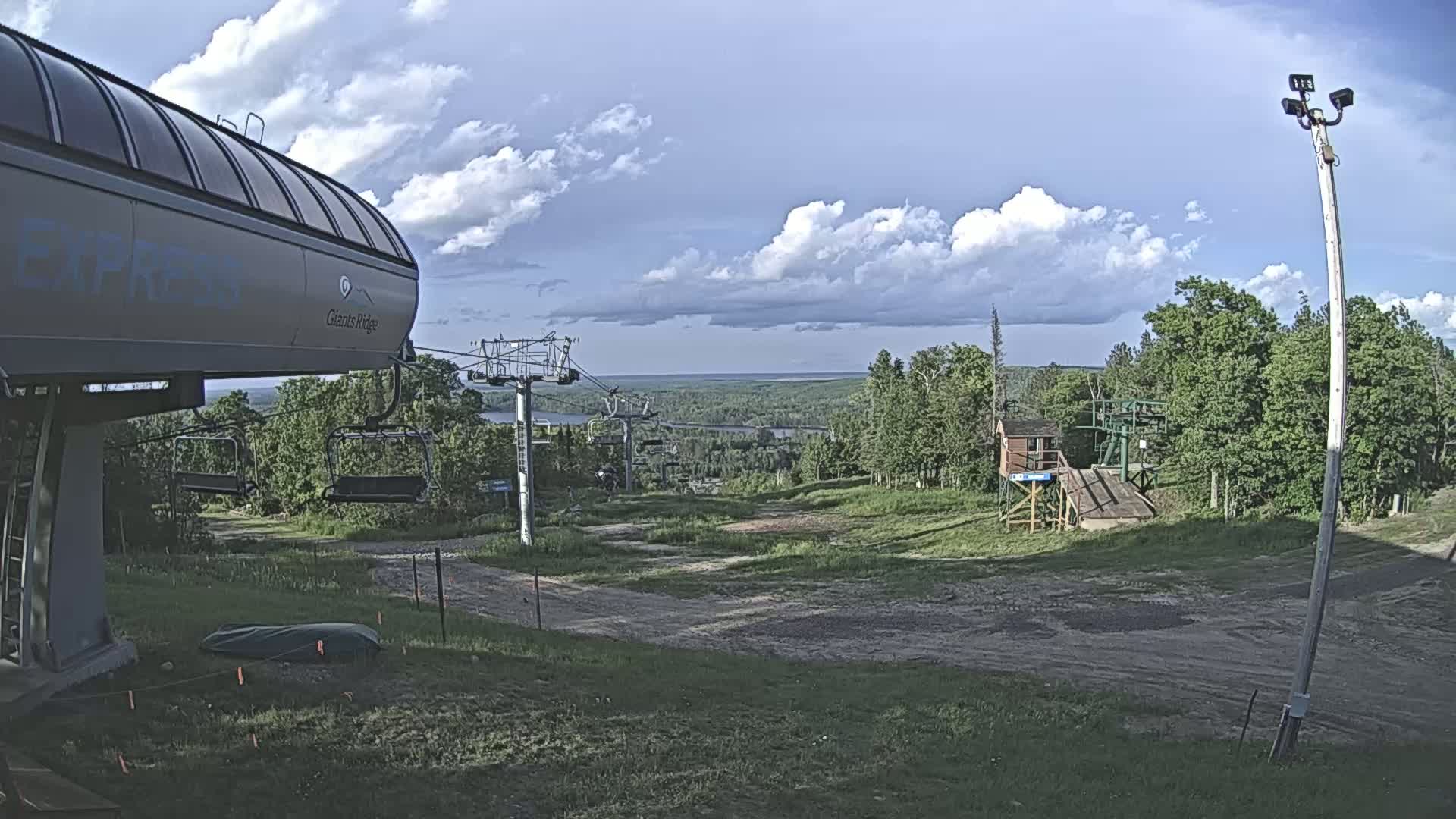 Sabin Lake & Wynee Lake View  from Giants Ridge Cable Car Live Cam - Biwabik, Saint Louis,Minnesota, USA
