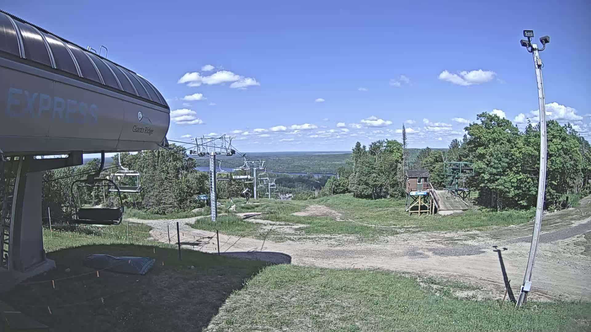 Sabin Lake & Wynee Lake View  from Giants Ridge Cable Car Live Cam - Biwabik, Saint Louis,Minnesota, USA
