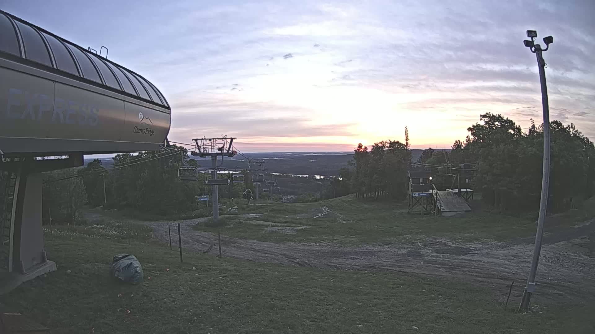 Sabin Lake & Wynee Lake View  from Giants Ridge Cable Car Live Cam - Biwabik, Saint Louis,Minnesota, USA