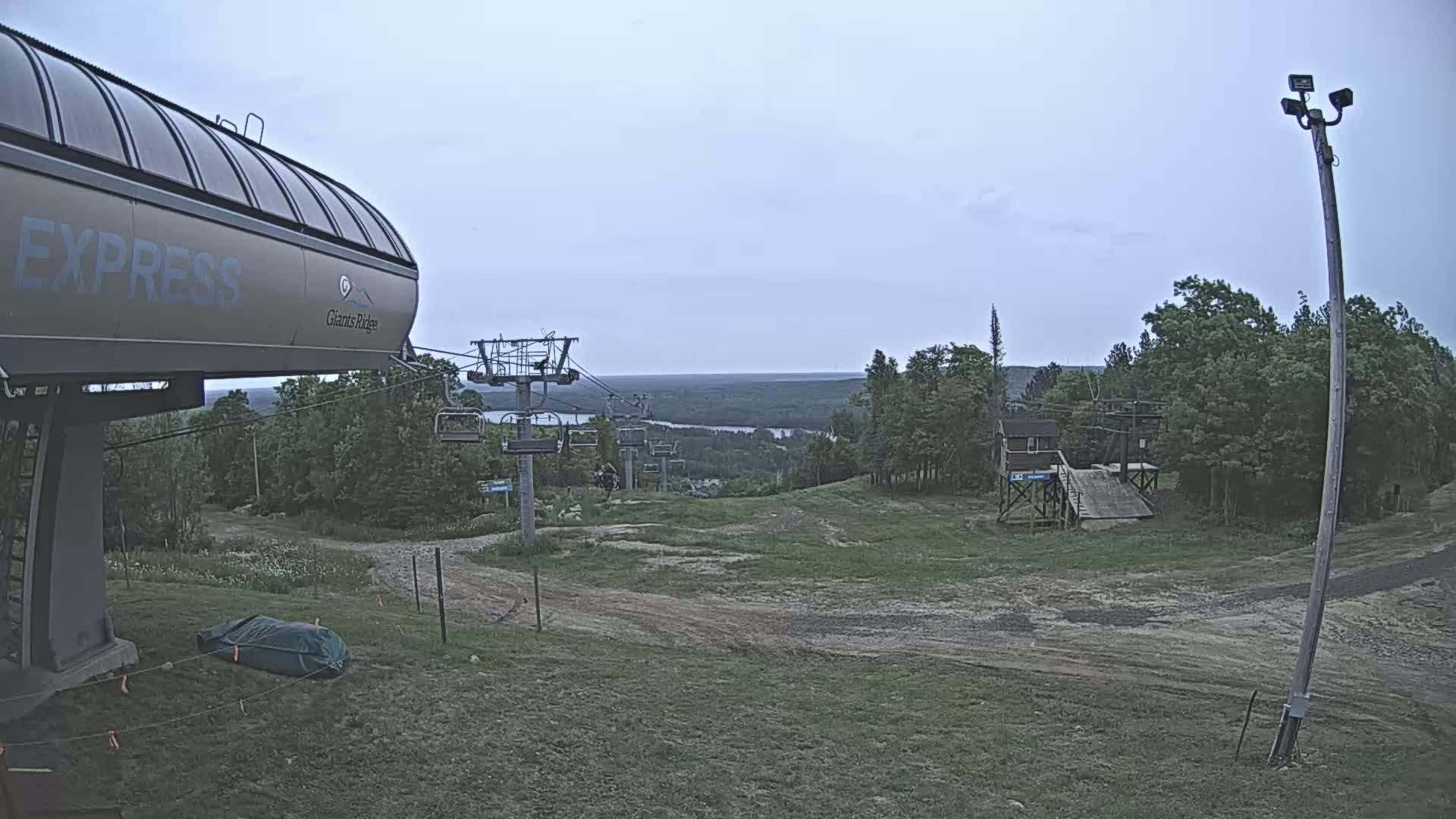 Sabin Lake & Wynee Lake View  from Giants Ridge Cable Car Live Cam - Biwabik, Saint Louis,Minnesota, USA