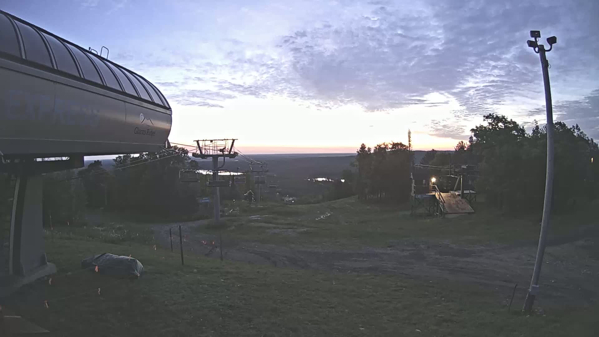 Sabin Lake & Wynee Lake View  from Giants Ridge Cable Car Live Cam - Biwabik, Saint Louis,Minnesota, USA