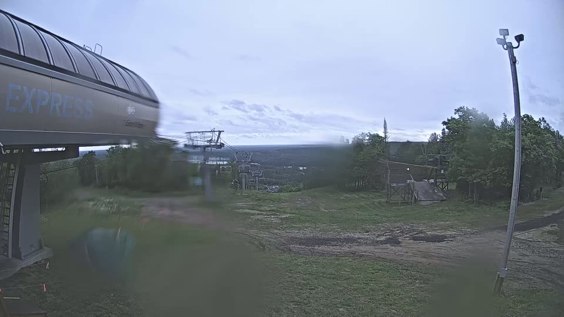 Sabin Lake & Wynee Lake View  from Giants Ridge Cable Car Live Cam - Biwabik, Saint Louis,Minnesota, USA