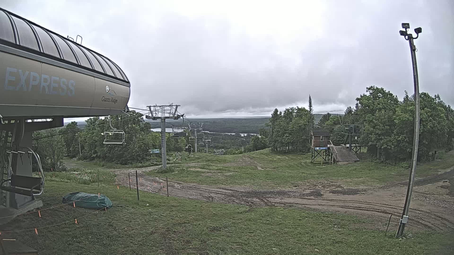 Sabin Lake & Wynee Lake View  from Giants Ridge Cable Car Live Cam - Biwabik, Saint Louis,Minnesota, USA