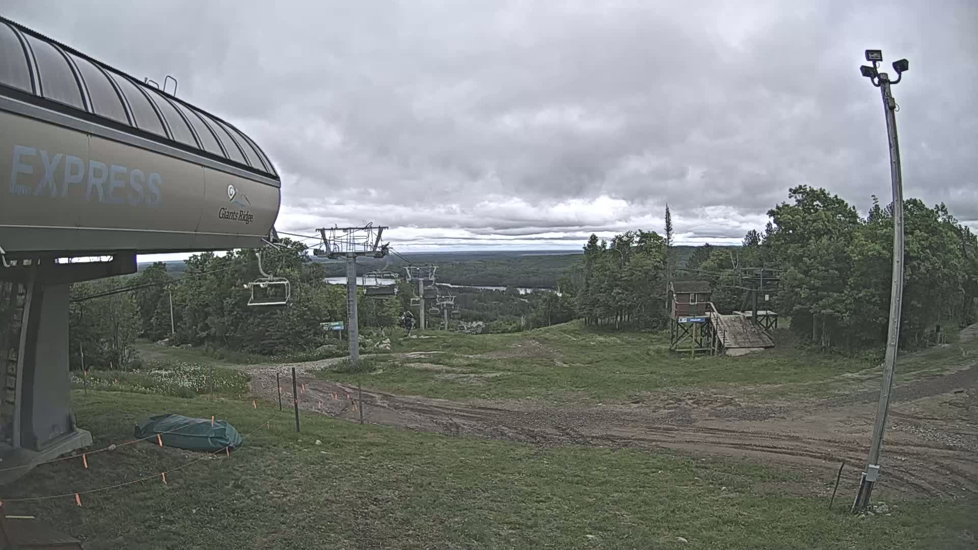 Sabin Lake & Wynee Lake View  from Giants Ridge Cable Car Live Cam - Biwabik, Saint Louis,Minnesota, USA