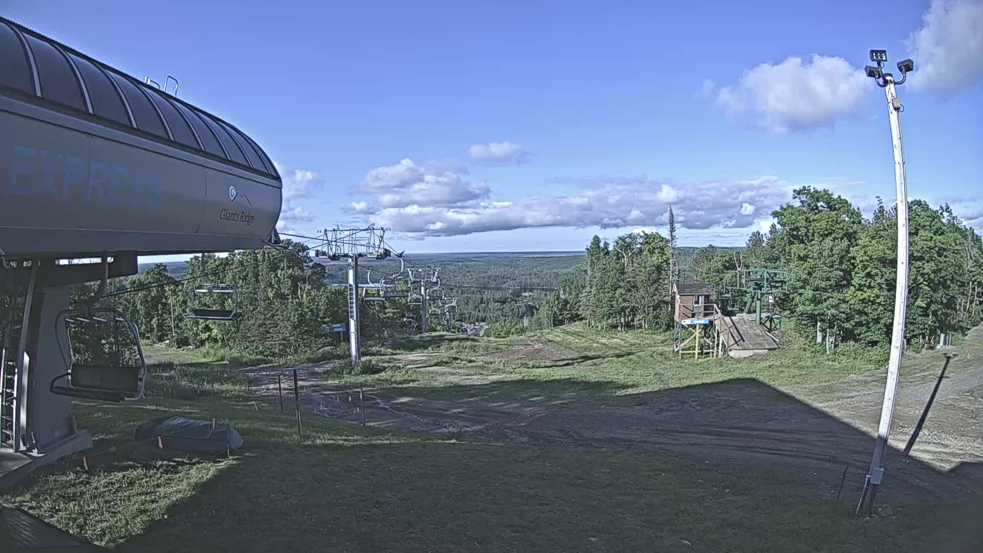 Sabin Lake & Wynee Lake View  from Giants Ridge Cable Car Live Cam - Biwabik, Saint Louis,Minnesota, USA