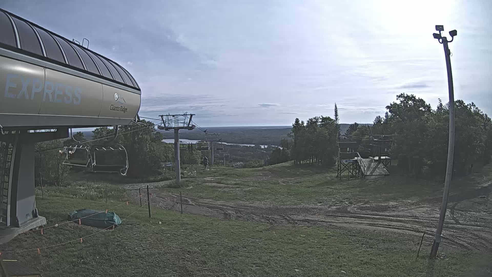 Sabin Lake & Wynee Lake View  from Giants Ridge Cable Car Live Cam - Biwabik, Saint Louis,Minnesota, USA