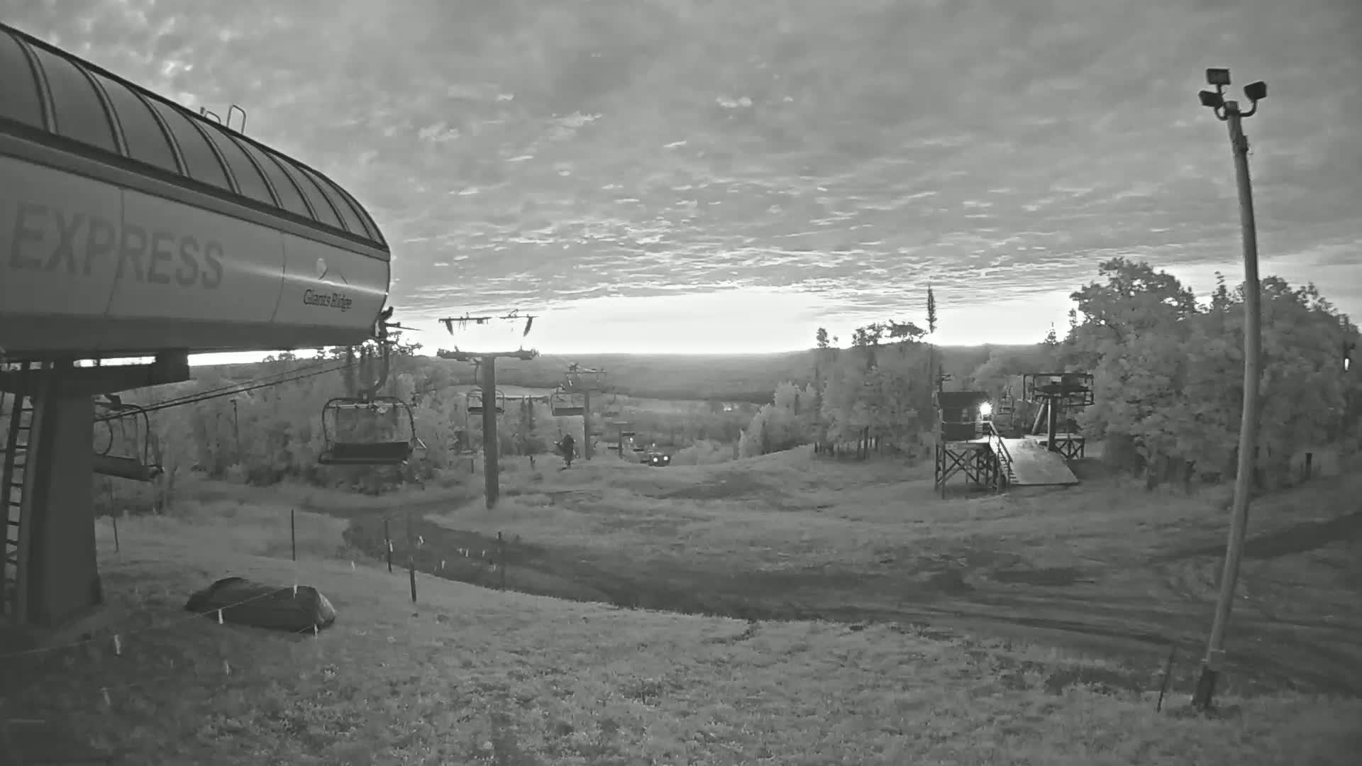 Sabin Lake & Wynee Lake View  from Giants Ridge Cable Car Live Cam - Biwabik, Saint Louis,Minnesota, USA