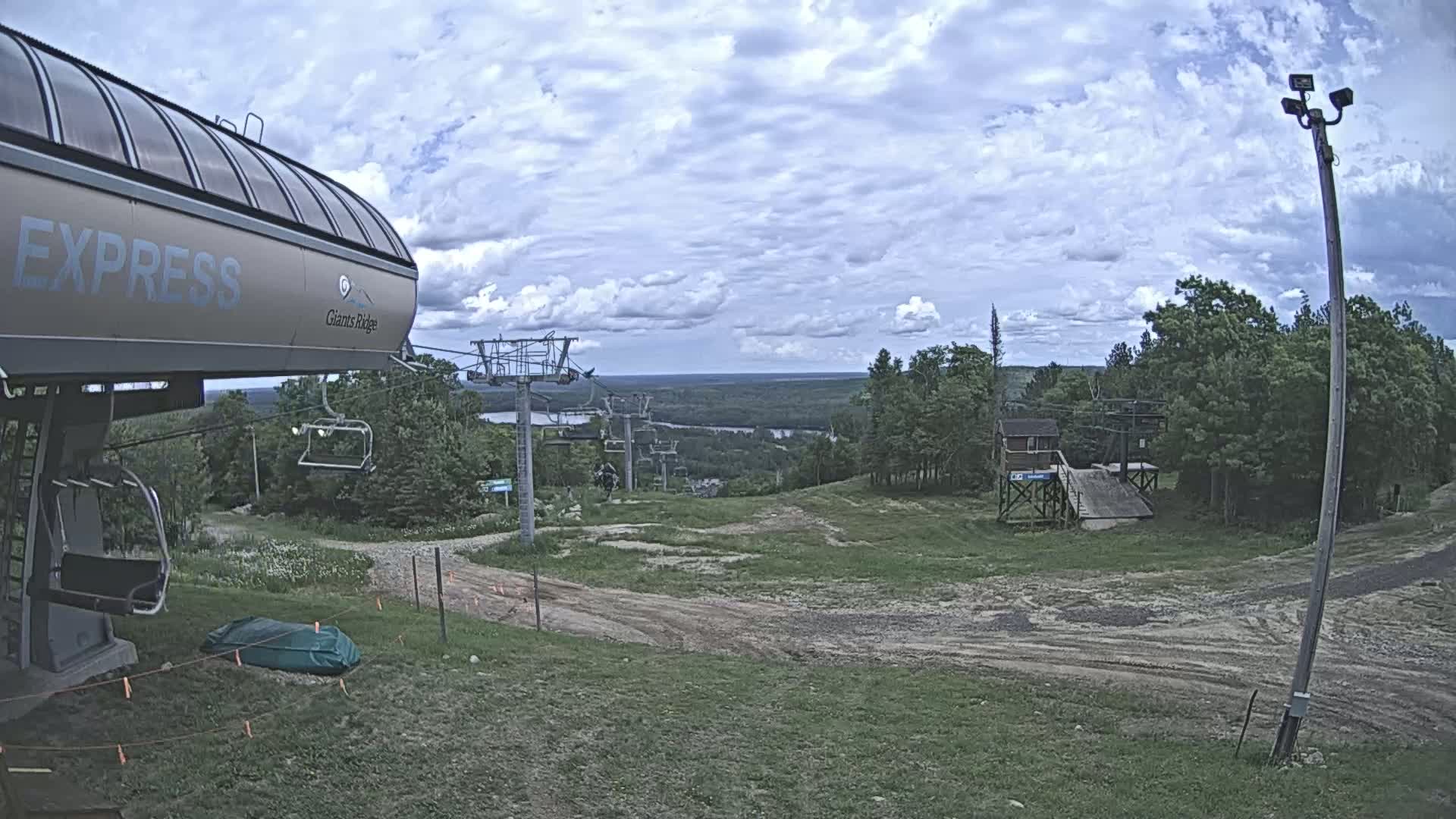 Sabin Lake & Wynee Lake View  from Giants Ridge Cable Car Live Cam - Biwabik, Saint Louis,Minnesota, USA