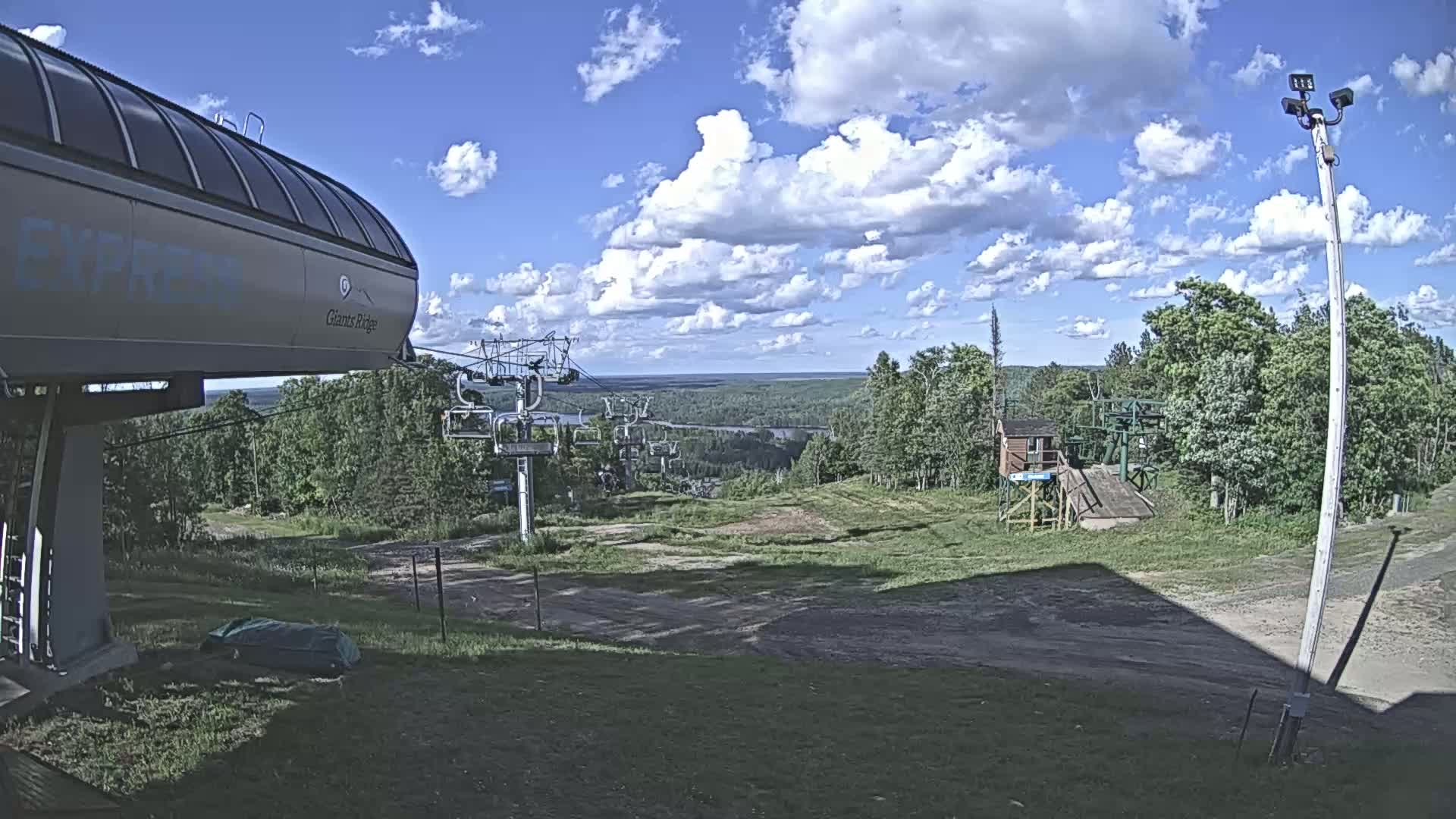 Sabin Lake & Wynee Lake View  from Giants Ridge Cable Car Live Cam - Biwabik, Saint Louis,Minnesota, USA