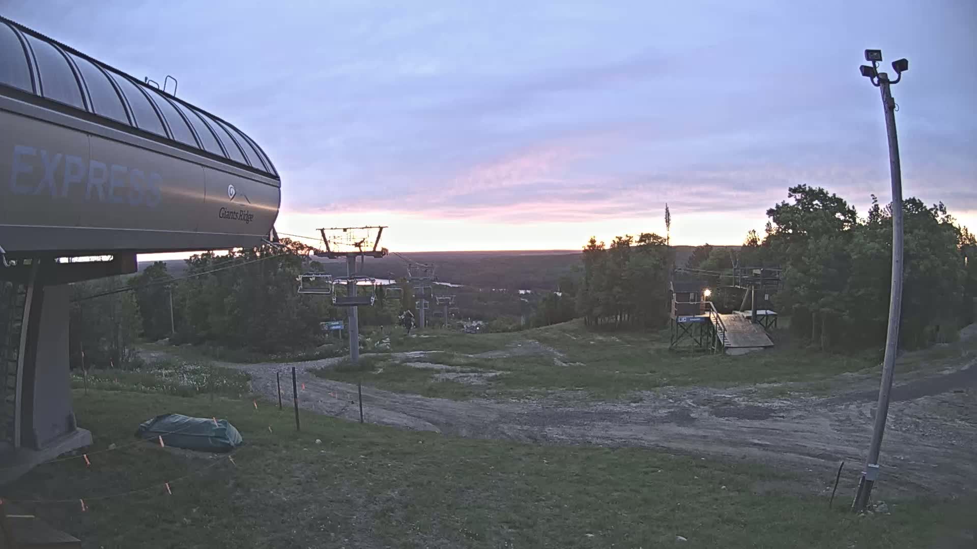 Sabin Lake & Wynee Lake View  from Giants Ridge Cable Car Live Cam - Biwabik, Saint Louis,Minnesota, USA
