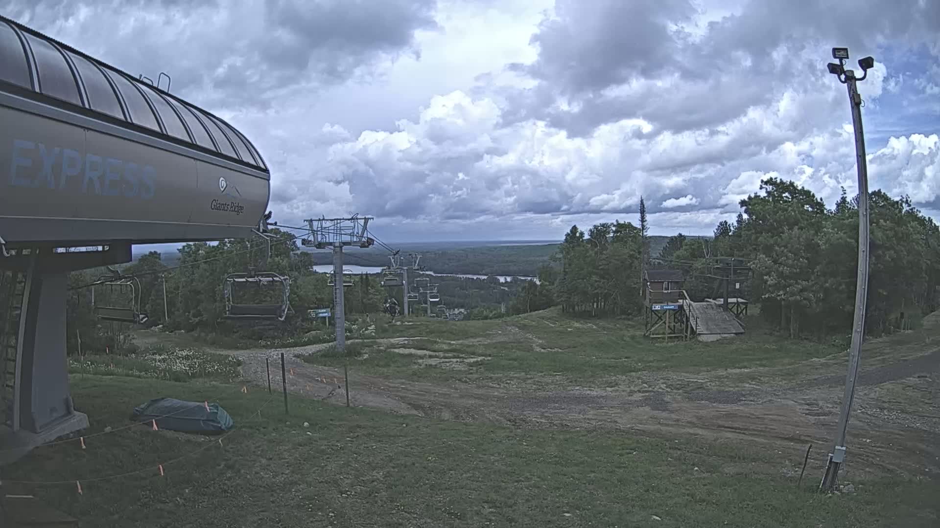 Sabin Lake & Wynee Lake View  from Giants Ridge Cable Car Live Cam - Biwabik, Saint Louis,Minnesota, USA