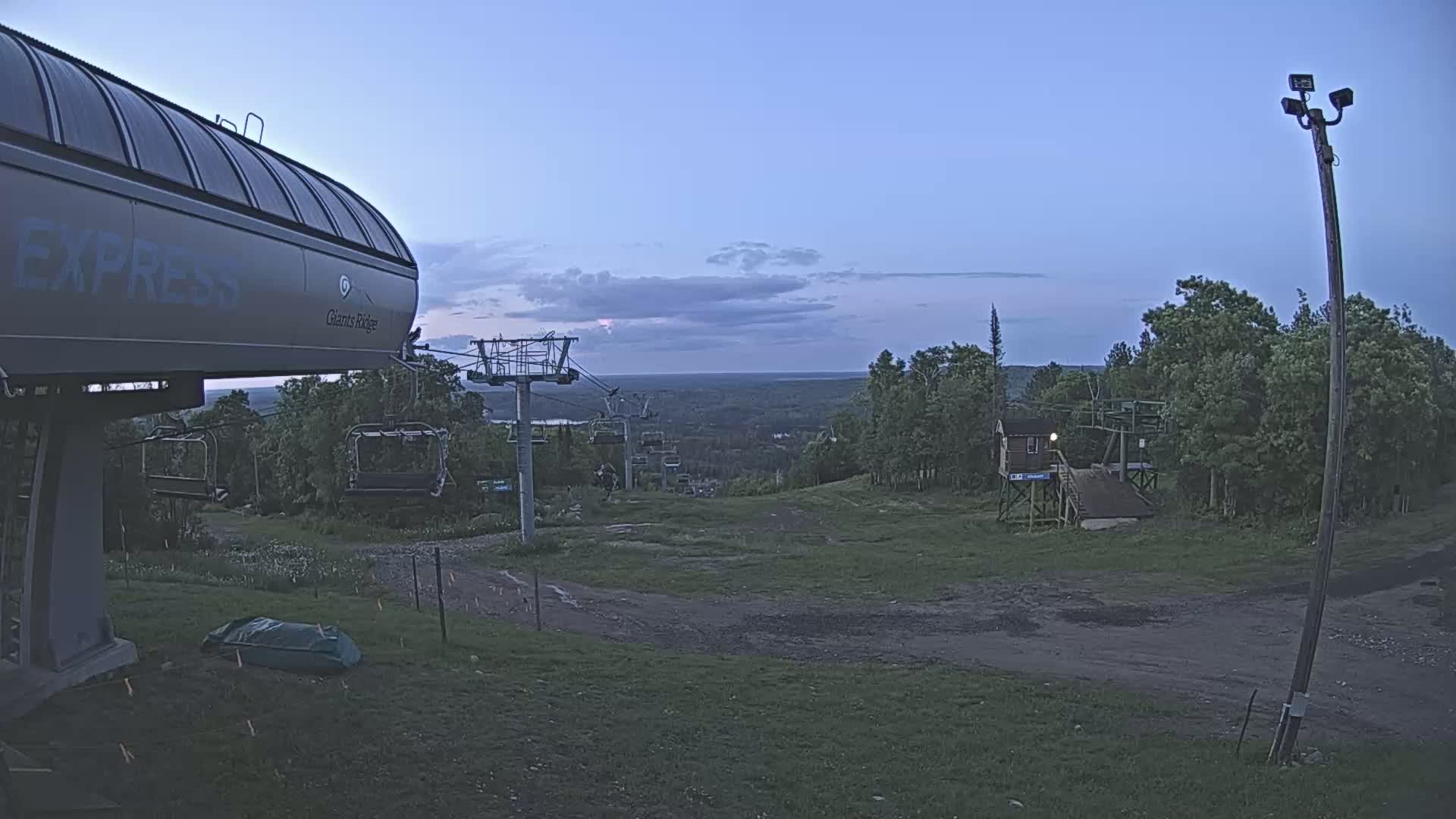 Sabin Lake & Wynee Lake View  from Giants Ridge Cable Car Live Cam - Biwabik, Saint Louis,Minnesota, USA