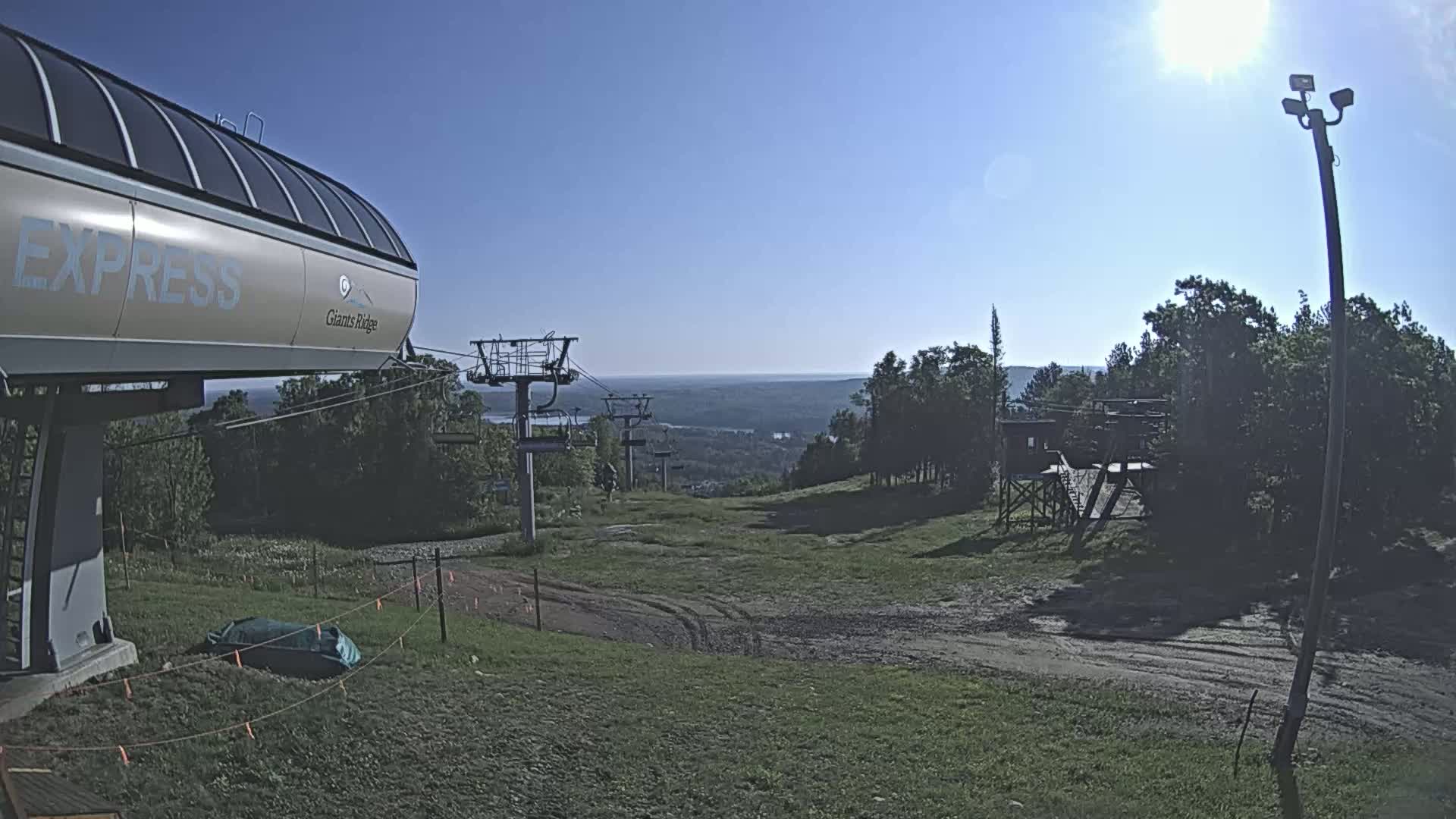 Sabin Lake & Wynee Lake View  from Giants Ridge Cable Car Live Cam - Biwabik, Saint Louis,Minnesota, USA