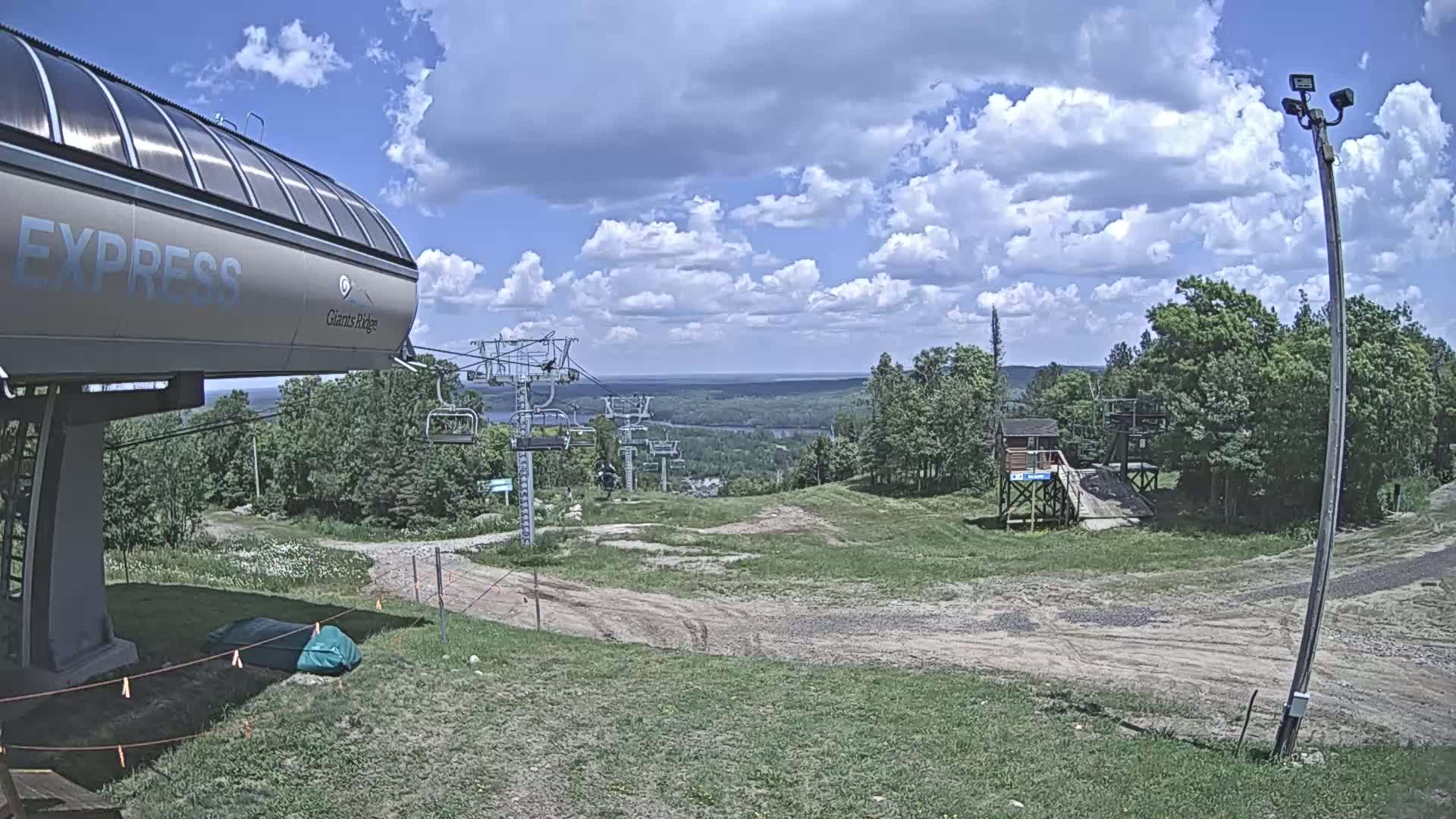 Sabin Lake & Wynee Lake View  from Giants Ridge Cable Car Live Cam - Biwabik, Saint Louis,Minnesota, USA