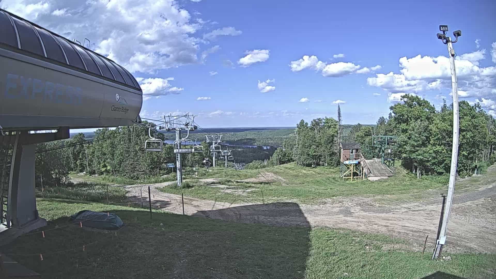 Sabin Lake & Wynee Lake View  from Giants Ridge Cable Car Live Cam - Biwabik, Saint Louis,Minnesota, USA