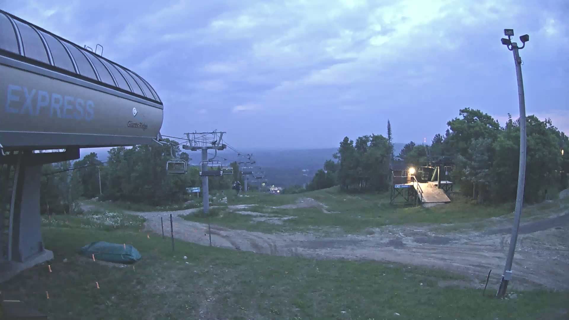 Sabin Lake & Wynee Lake View  from Giants Ridge Cable Car Live Cam - Biwabik, Saint Louis,Minnesota, USA