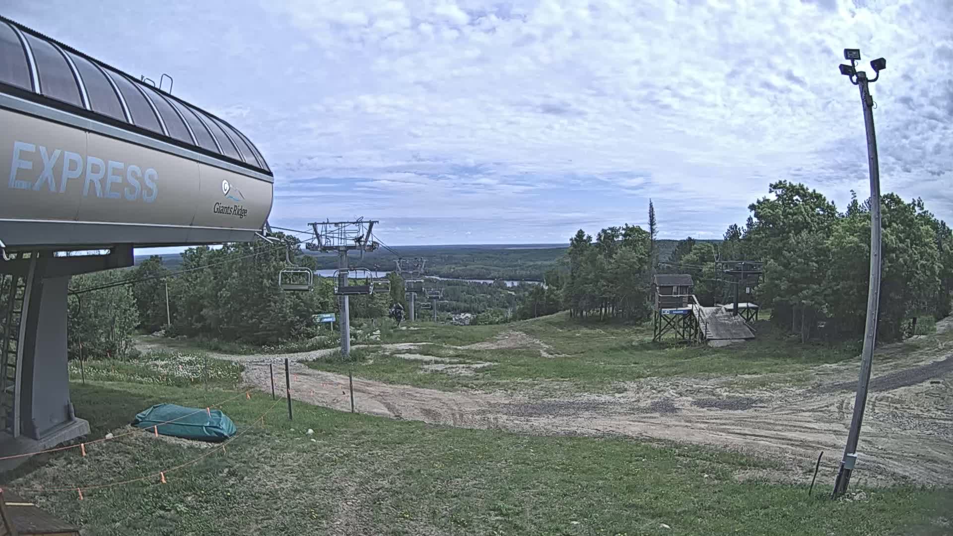 Sabin Lake & Wynee Lake View  from Giants Ridge Cable Car Live Cam - Biwabik, Saint Louis,Minnesota, USA