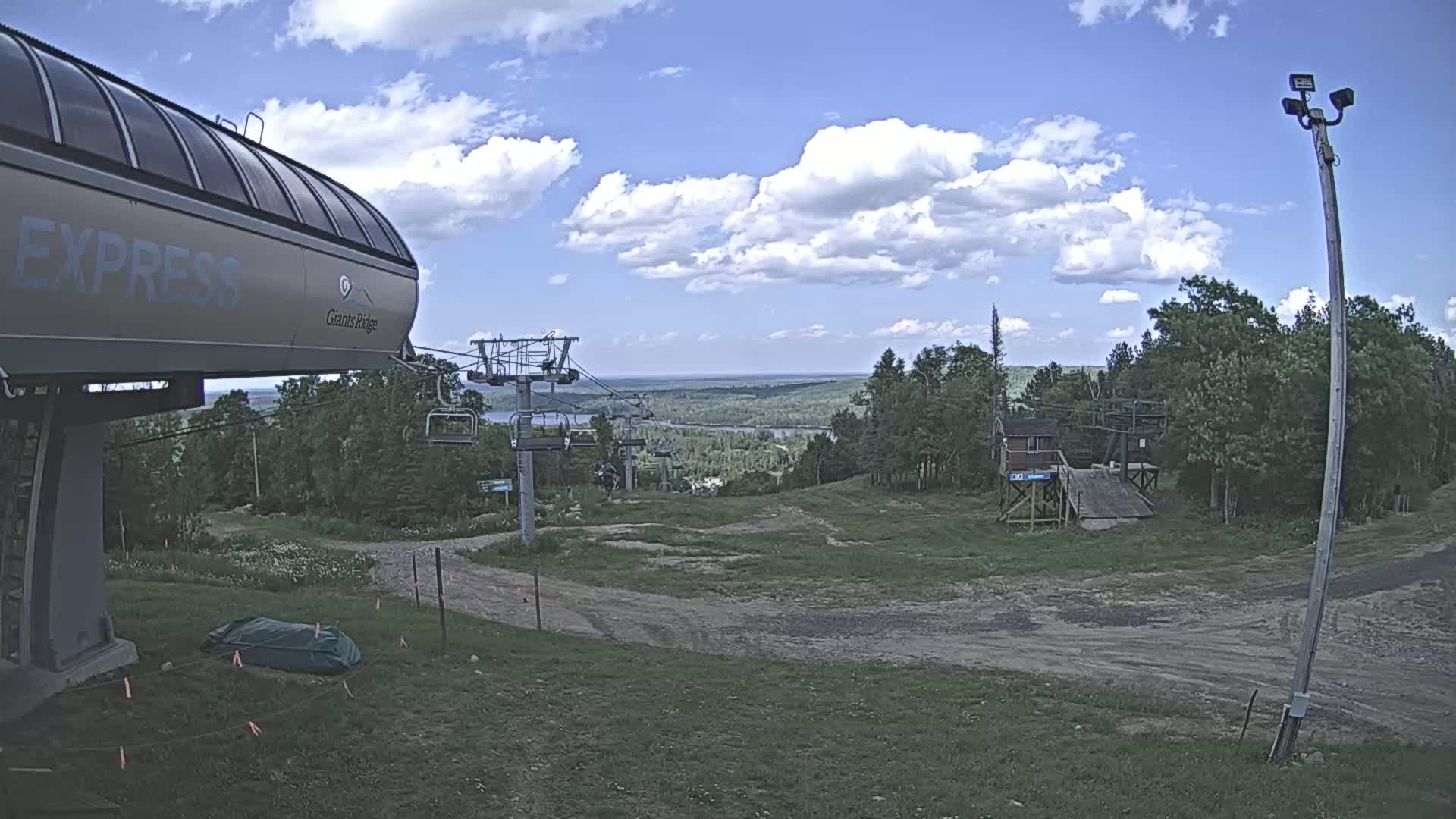 Sabin Lake & Wynee Lake View  from Giants Ridge Cable Car Live Cam - Biwabik, Saint Louis,Minnesota, USA