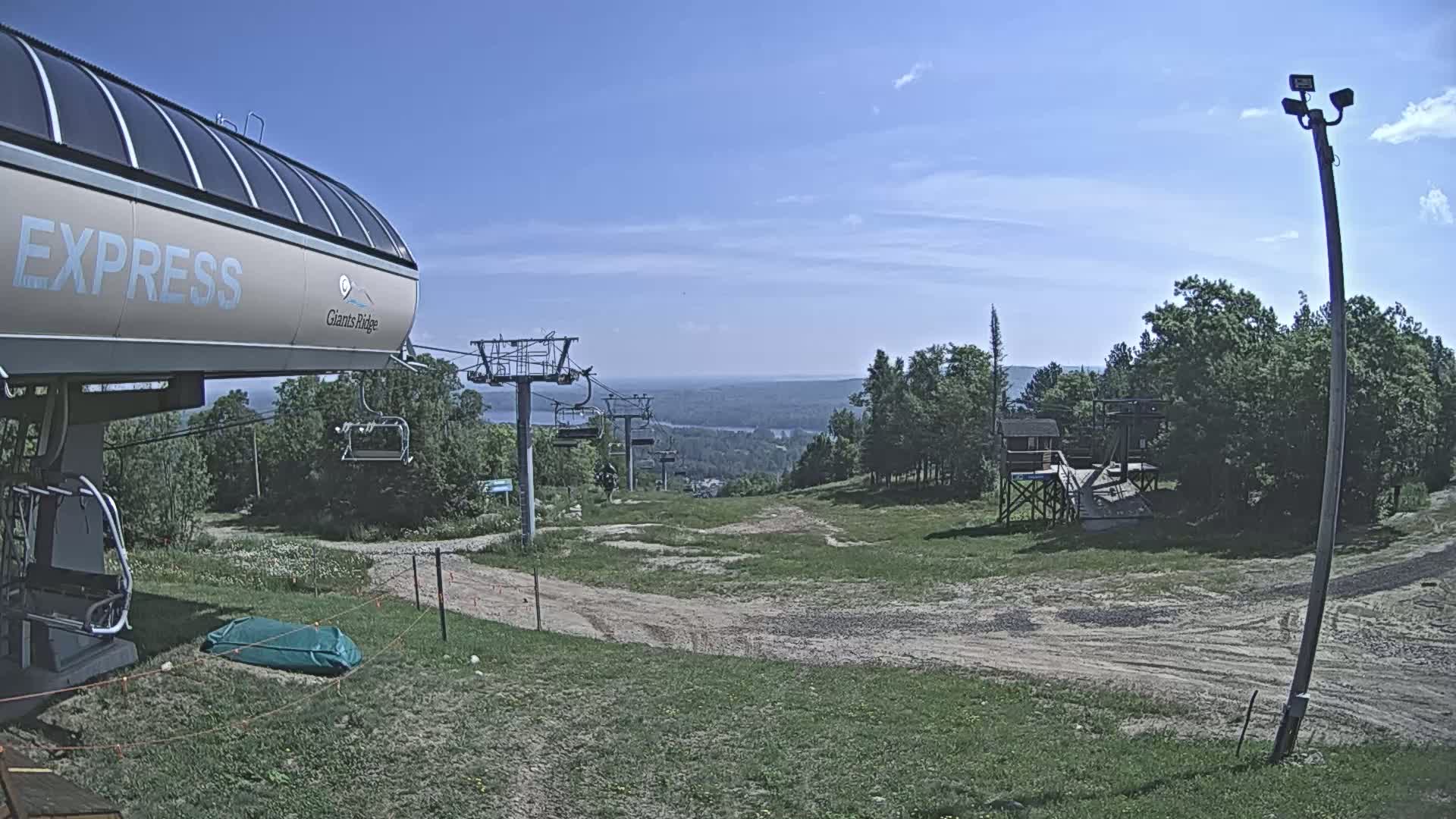 Sabin Lake & Wynee Lake View  from Giants Ridge Cable Car Live Cam - Biwabik, Saint Louis,Minnesota, USA