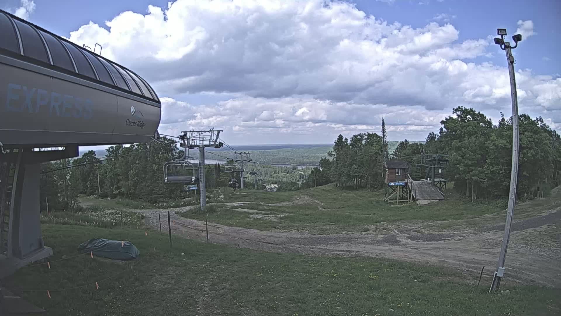 Sabin Lake & Wynee Lake View  from Giants Ridge Cable Car Live Cam - Biwabik, Saint Louis,Minnesota, USA