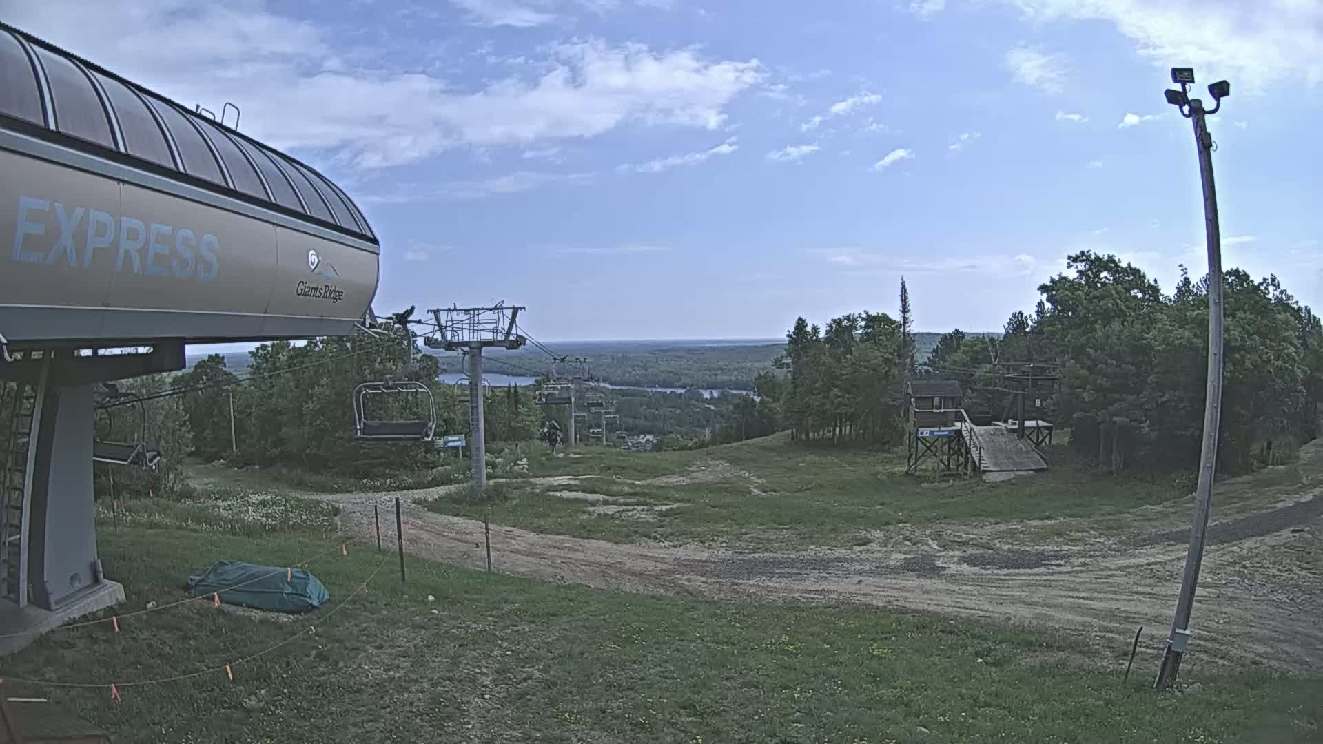 Sabin Lake & Wynee Lake View  from Giants Ridge Cable Car Live Cam - Biwabik, Saint Louis,Minnesota, USA
