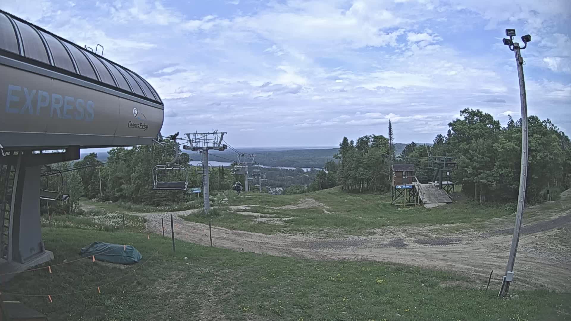 Sabin Lake & Wynee Lake View  from Giants Ridge Cable Car Live Cam - Biwabik, Saint Louis,Minnesota, USA