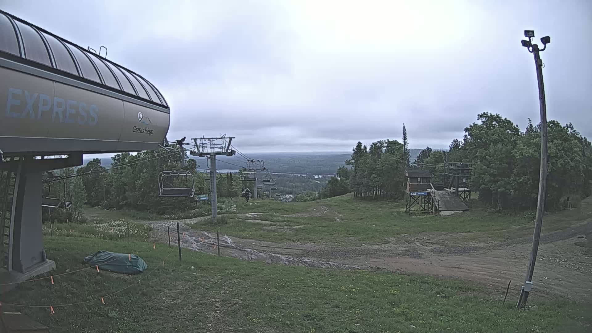 Sabin Lake & Wynee Lake View  from Giants Ridge Cable Car Live Cam - Biwabik, Saint Louis,Minnesota, USA