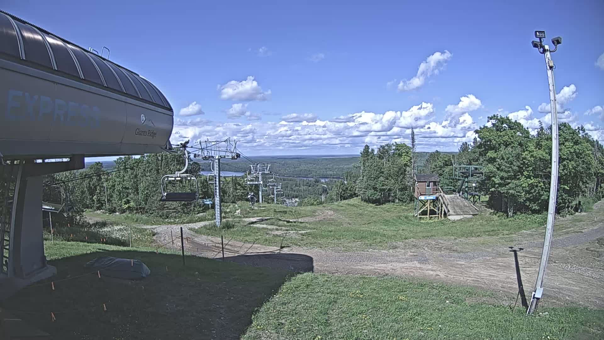 Sabin Lake & Wynee Lake View  from Giants Ridge Cable Car Live Cam - Biwabik, Saint Louis,Minnesota, USA