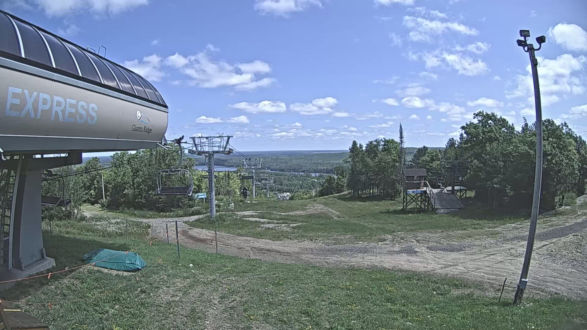 Sabin Lake & Wynee Lake View  from Giants Ridge Cable Car Live Cam - Biwabik, Saint Louis,Minnesota, USA
