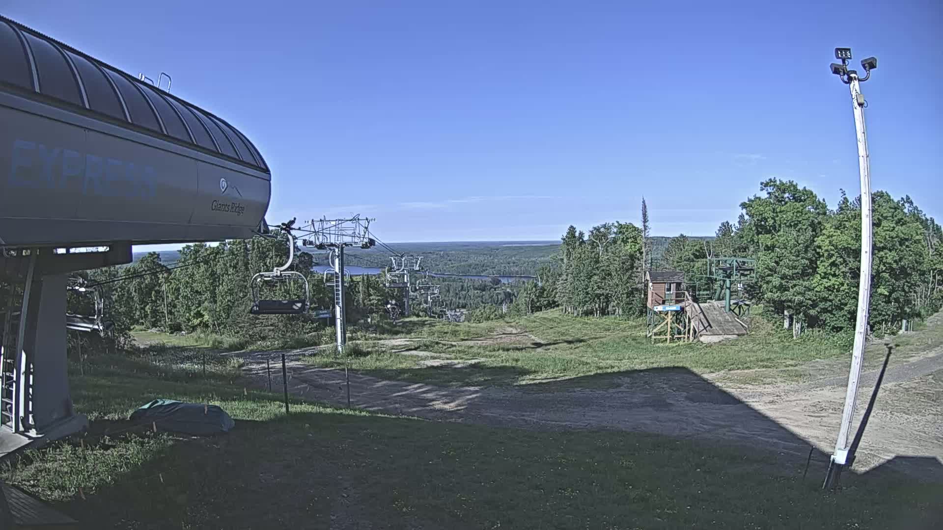 Sabin Lake & Wynee Lake View  from Giants Ridge Cable Car Live Cam - Biwabik, Saint Louis,Minnesota, USA