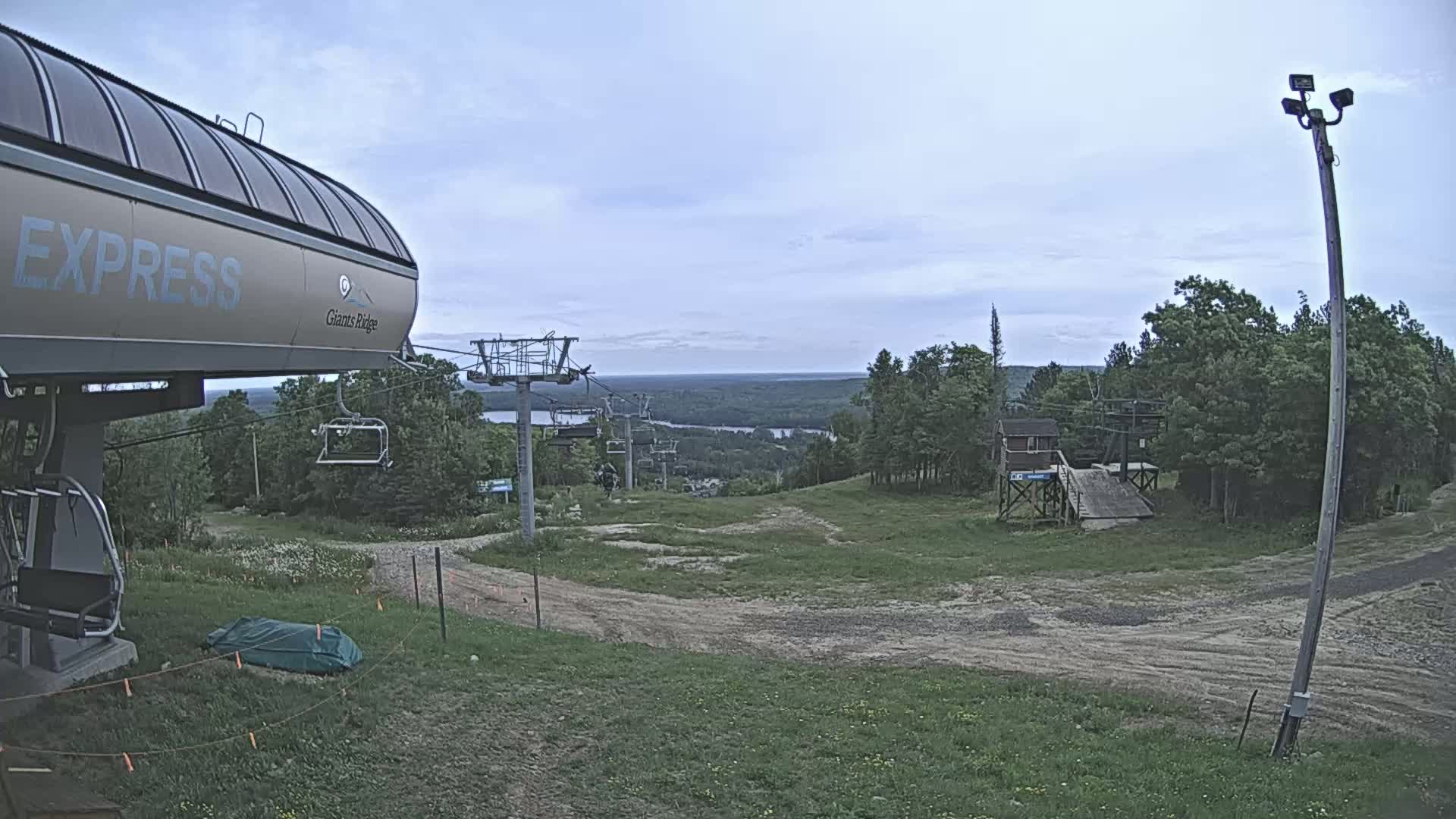 Sabin Lake & Wynee Lake View  from Giants Ridge Cable Car Live Cam - Biwabik, Saint Louis,Minnesota, USA